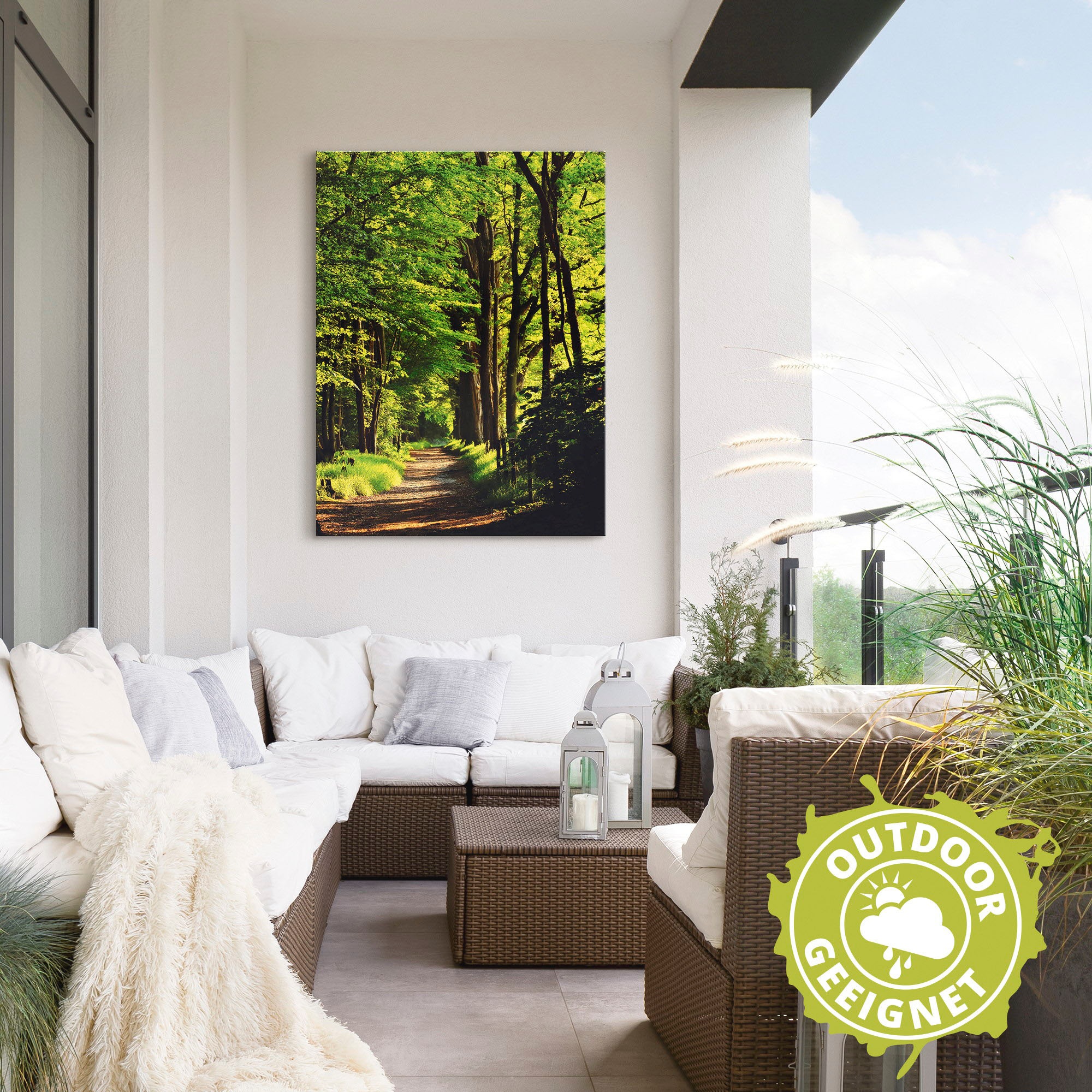 Artland Wandbild »Weg im Wald«, Wald, (1 St.), als Alubild, Outdoorbild, Leinwandbild, Poster in verschied. Größen