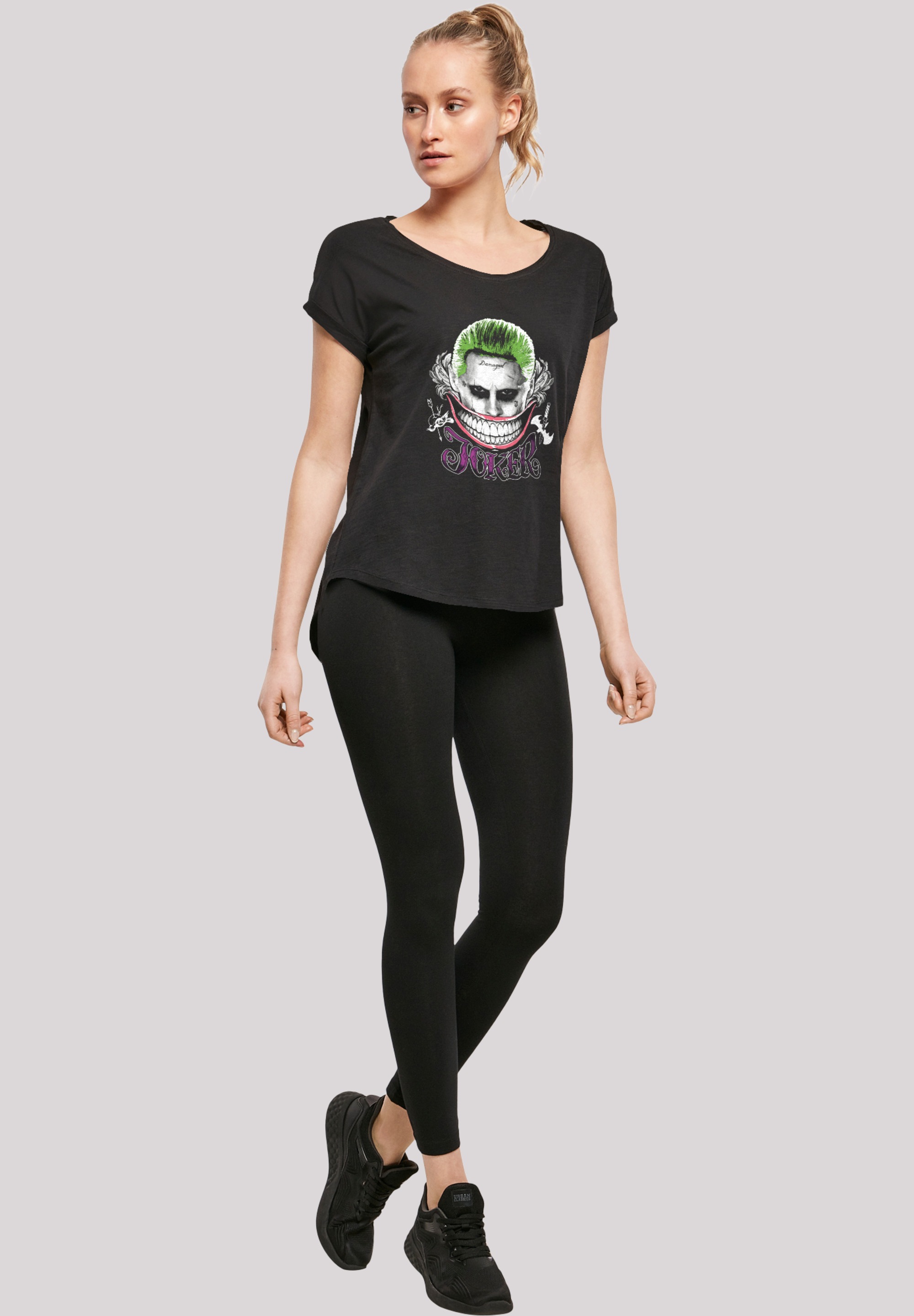 F4NT4STIC T-Shirt »Suicide Squad Joker Coloured Smile« Print