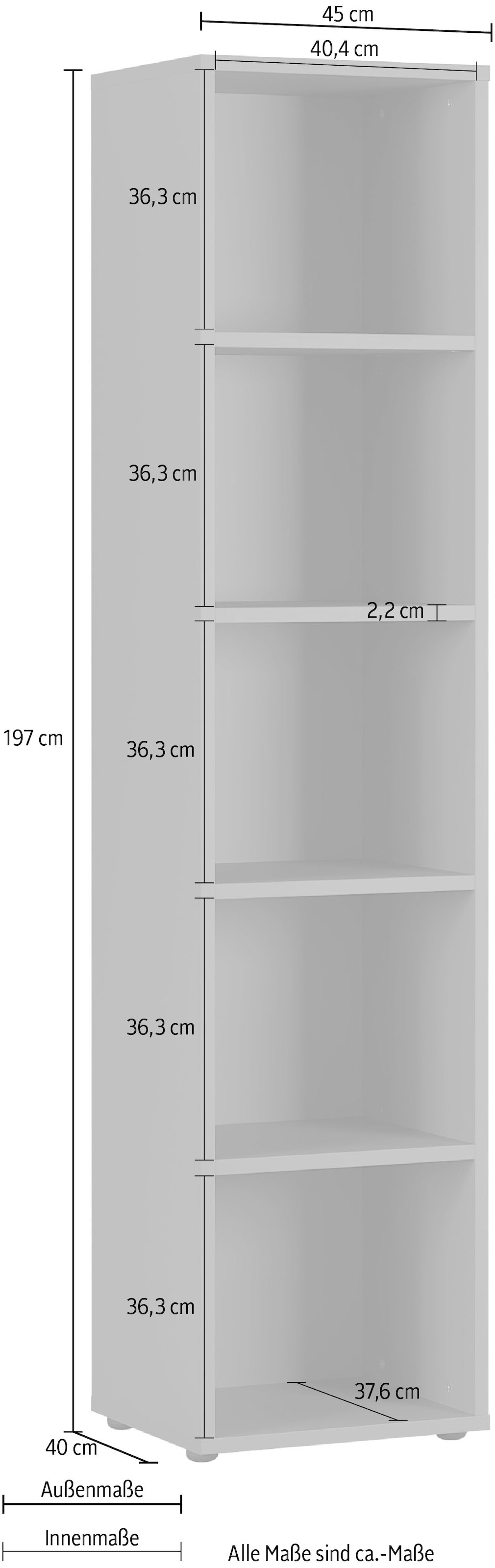 GERMANIA Aktenregal »GW-Agenda Aktenregal«, mit verstellbaren Einlegeböden, Breite 45 oder 80 cm, Made in Germany