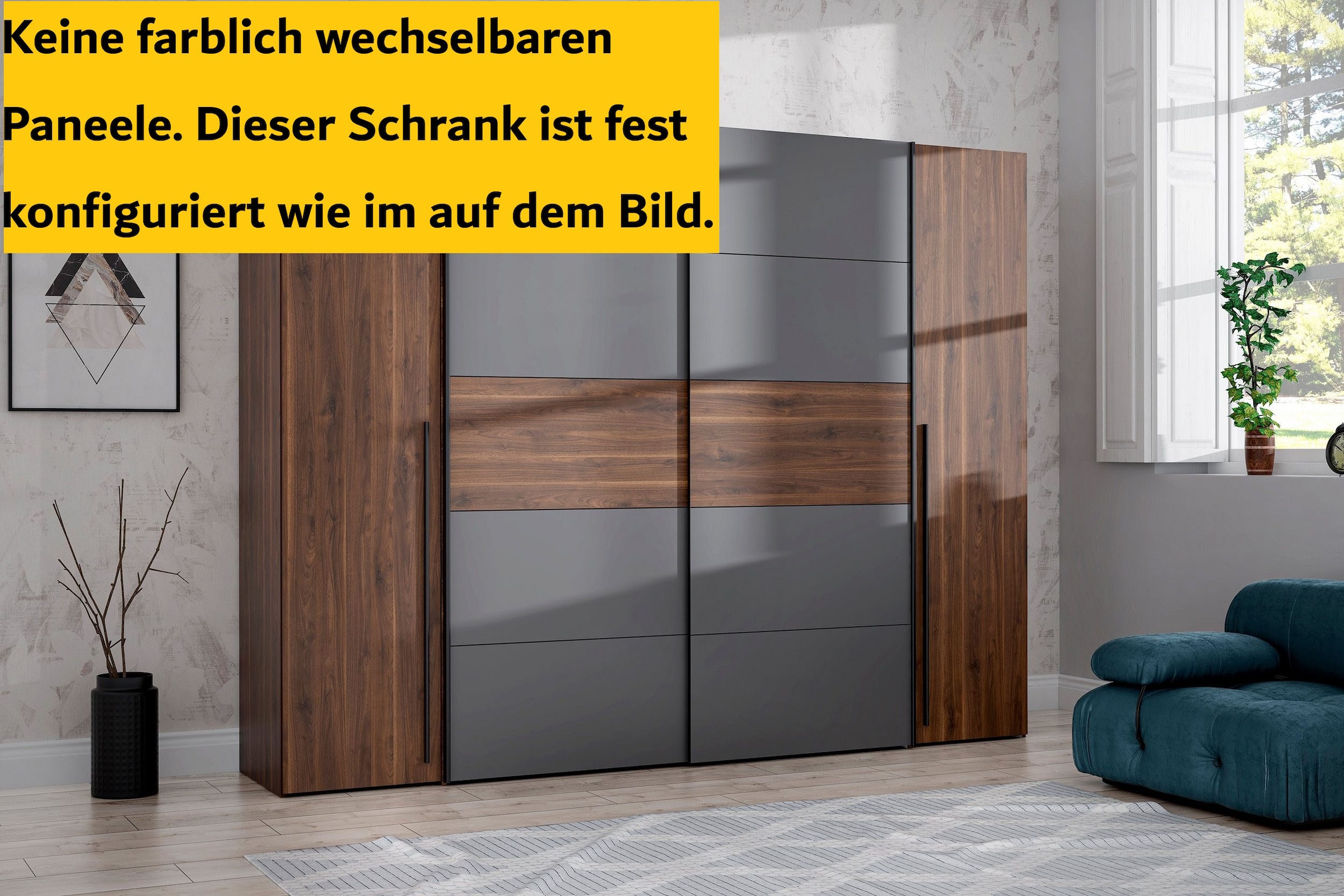 FORTE Dreh-/Schwebetürenschrank »Narago, TOPSELLER zum TOP Preis! In verschiedenen Farben«, (Farbe Weiß auch mit Spiegeln erhältlich), mit zahlreichen Einlegeböden, viel Stauraum, Made in Europe