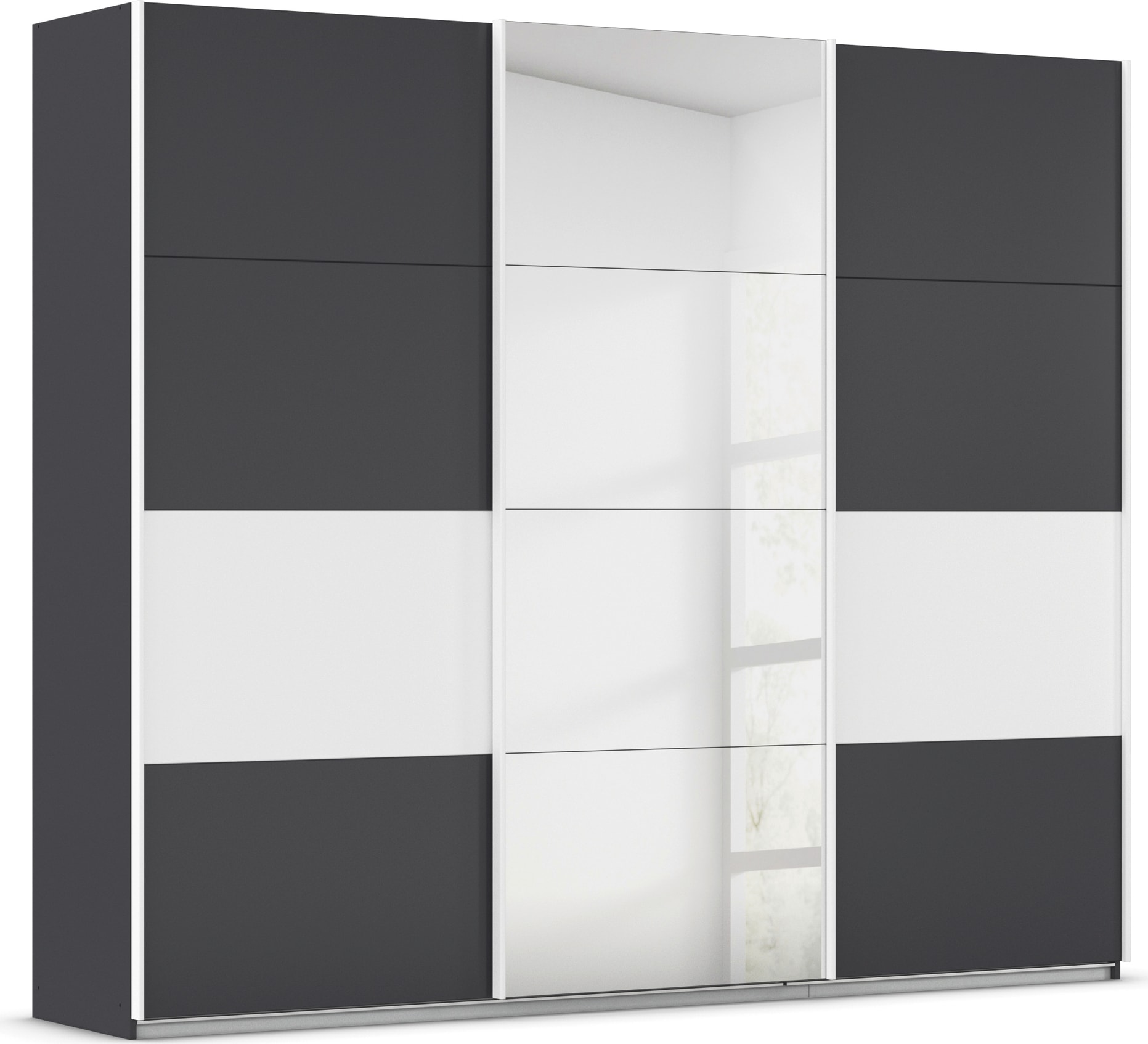 rauch Schwebetürenschrank »Schwebetürenschrank Kleiderschrank Schrank Garderobe CORTONA«, inkl. Inneneinteilung, 2 Stoffboxen und zusätzlichen Einlegeböden