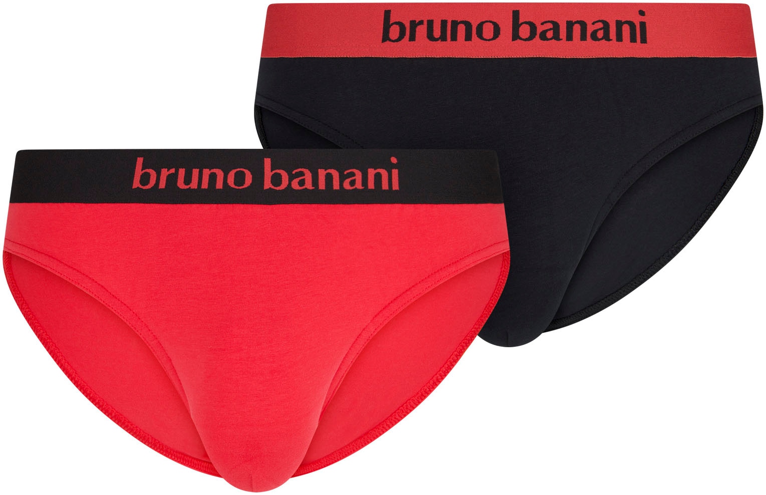 Bruno Banani Slip "Flowing", (2er Pack), mit Logobund