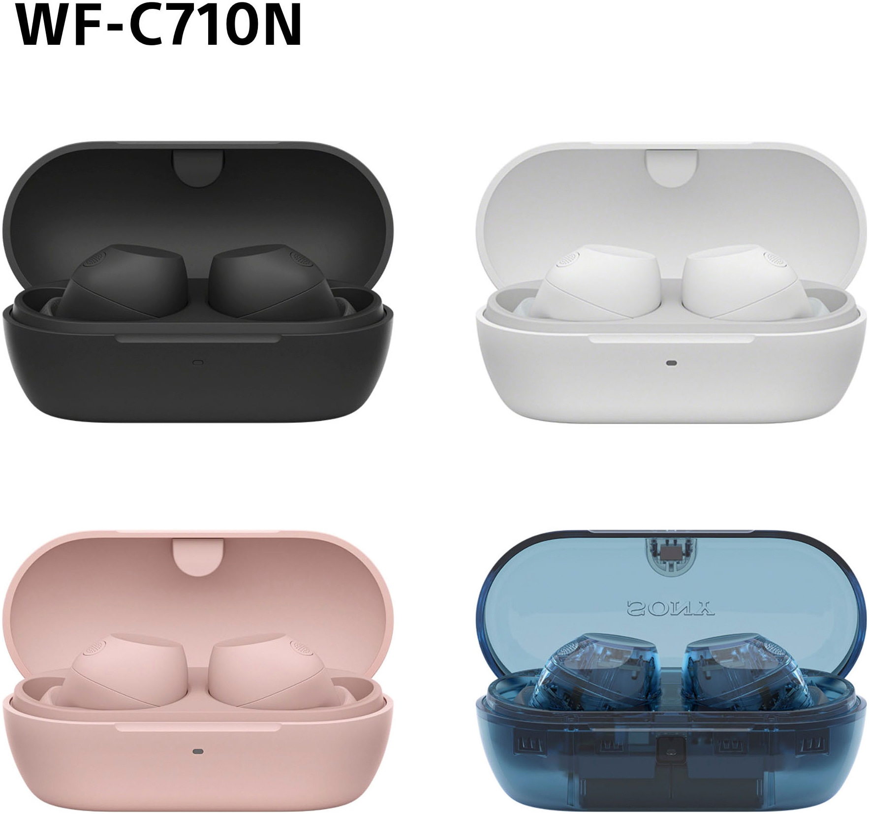 Sony In-Ear-Kopfhörer »WF-C710N«, Bluetooth-A2DP Bluetooth-AVRCP Bluetooth (Audio Video Remote Control Profile)-HFP-HSP, Active Noise Cancelling (ANC)-Freisprechfunktion-Multi-Point-Verbindung-Rauschunterdrückung-Sprachsteuerung