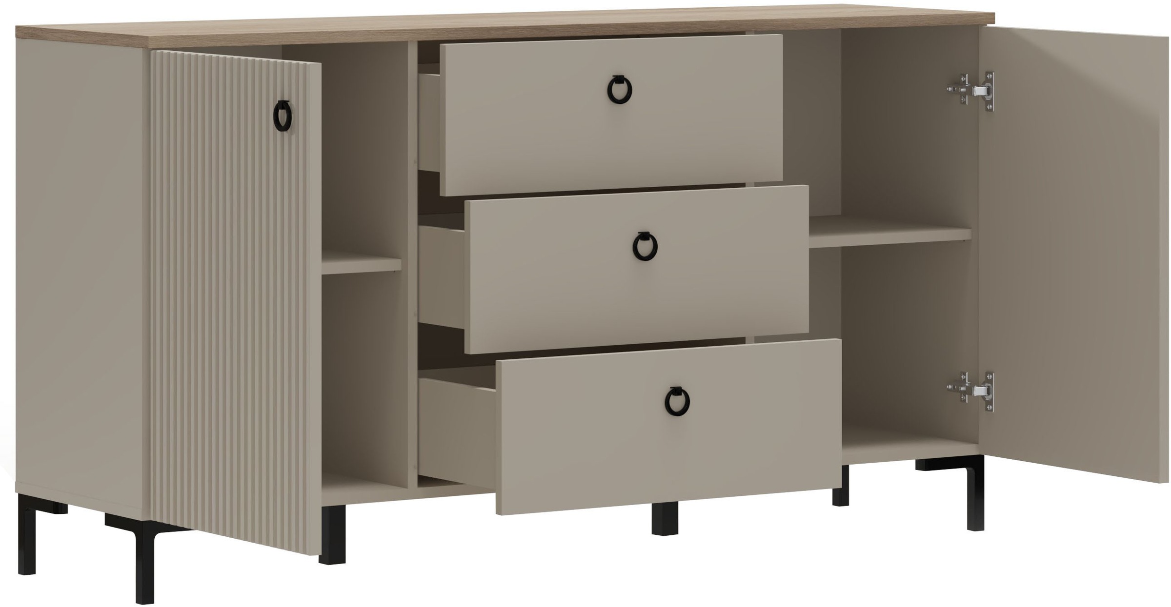 Home affaire Sideboard »Luminara«, (1 St.), Kommode mit Soft-Close Funktion - 120 oder 150 cm Breite