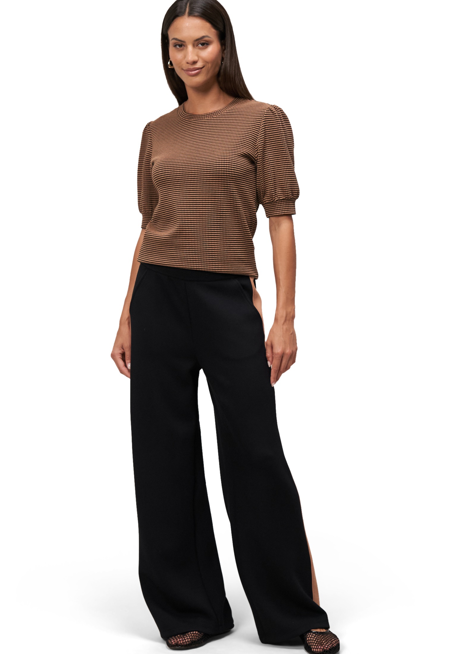 Zero Stoffhose »zero Damen Stoffhose mit Kontraststreifen 30 Inch«, Plain/ohne Details