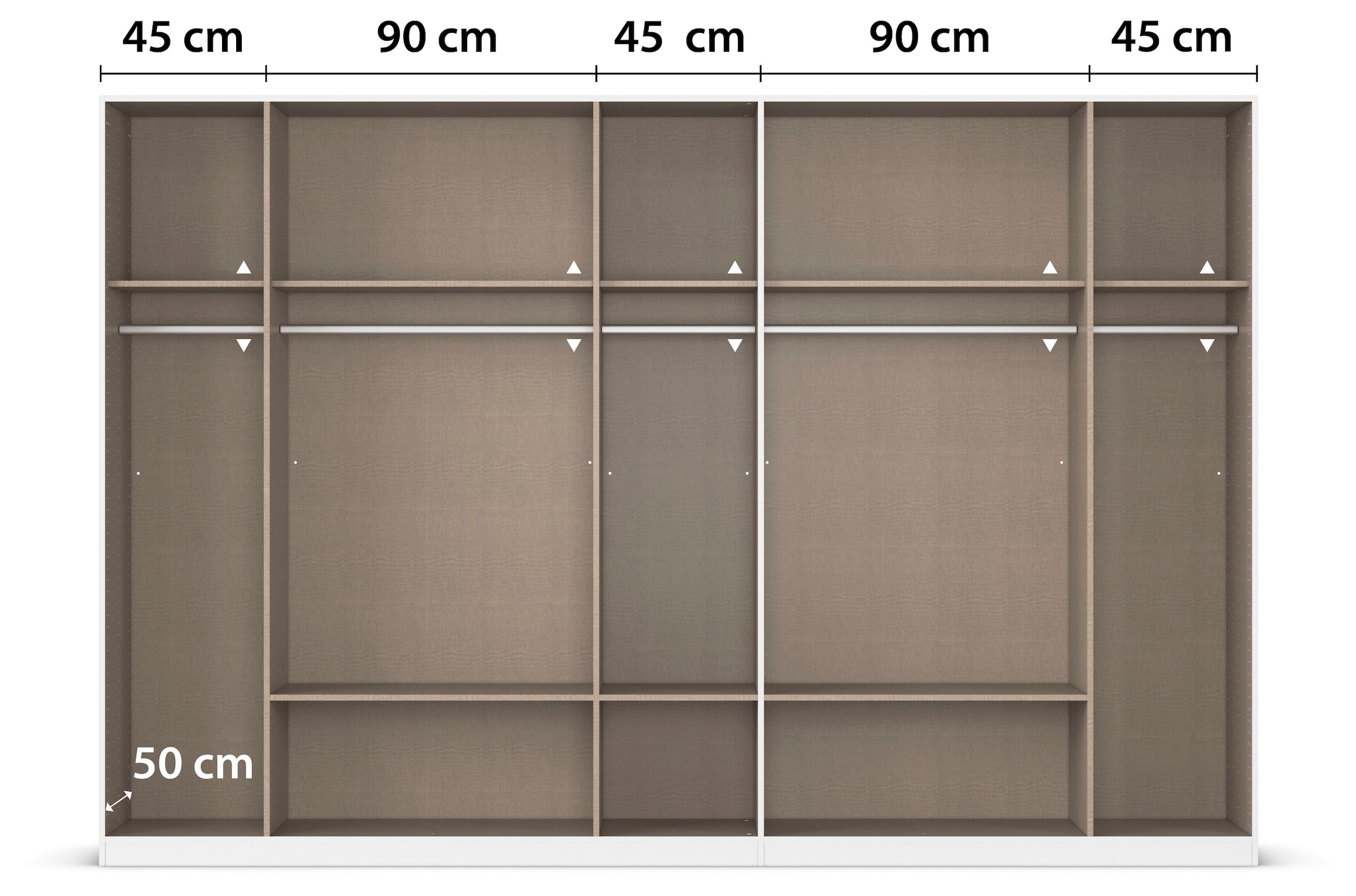 rauch Drehtürenschrank »Kleiderschrank Garderobe GAMMA Breiten 315 cm« in 3 Ausstattungen BASIC/CLASSIC/PREMIUM (inkl. SOFT-CLOSE-Funktion),  mit Schubladen, verschiedene Griff-Varianten TOPSELLER MADE IN GERMANY