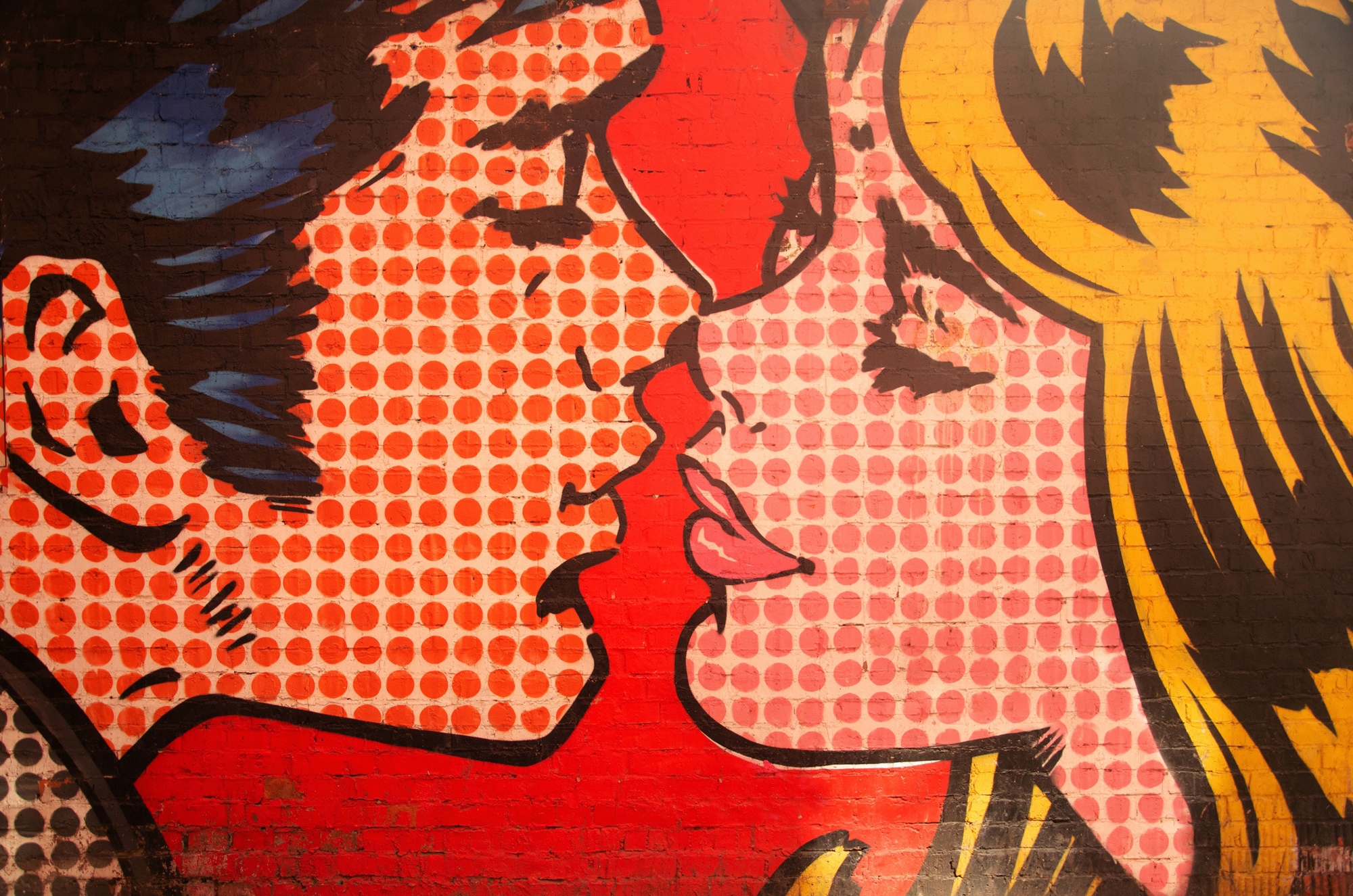 Papermoon Fototapete "POP ART GRAFFITI-MAUER KUNST FANTASIE MUSTER STRUKTUR günstig online kaufen