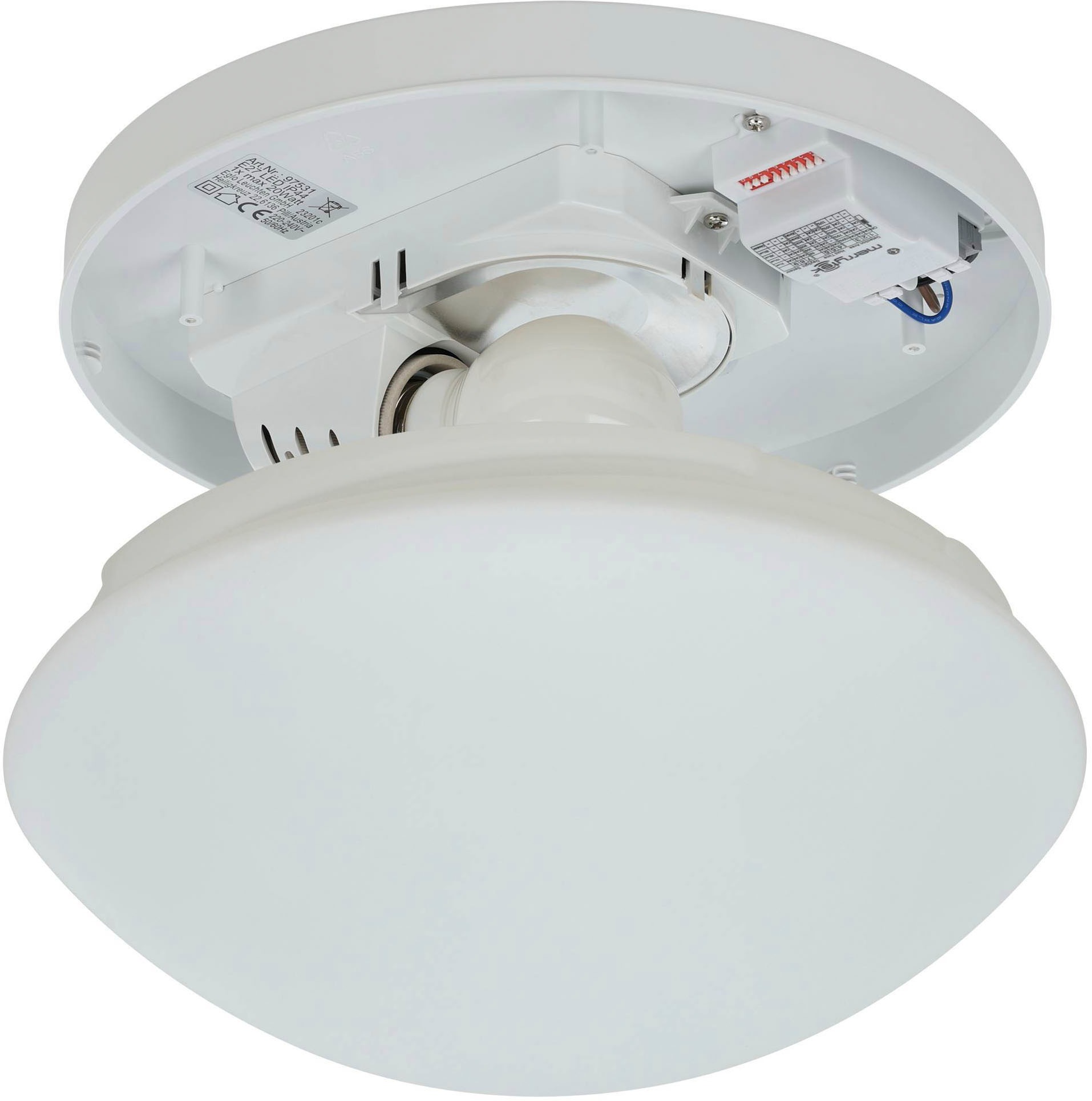 EGLO Deckenleuchte »Bari-M Deckenlampe, Badezimmer Lampe, Flurlampe Decke, E27, IP44« E27 1 Stk. Deckenleuchte, Glas, Kunststoff, BadezimmerLampe, Flurlampe, E27, IP44