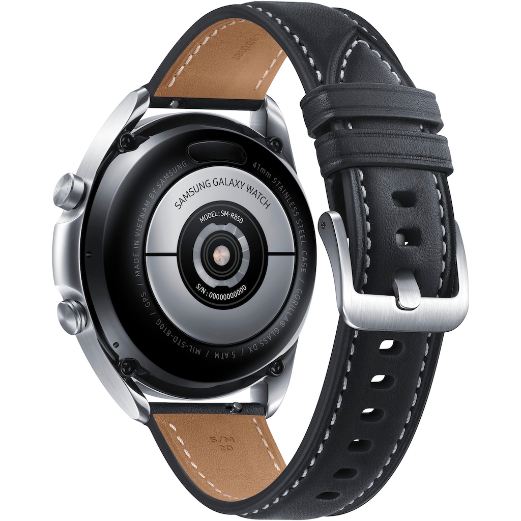 Samsung Smartwatch »Galaxy Watch 3, Edelstahl, 41 mm, Bluetooth (SM-R850)«, (Android Wear)