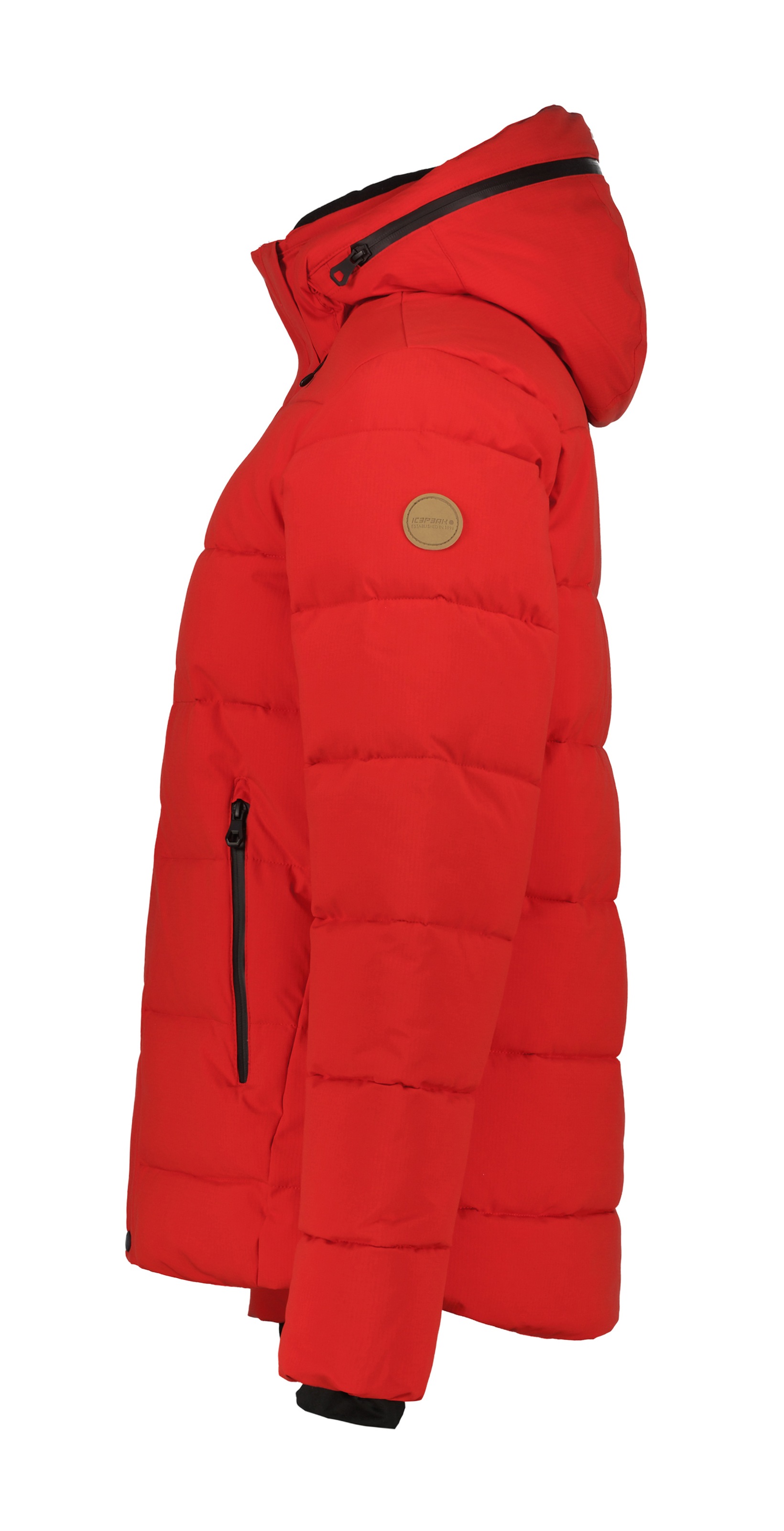 Icepeak Steppjacke »BIXBY«, (1 St.), mit Kapuze, mit kontrastfarbenem Markenpatch am Oberarm