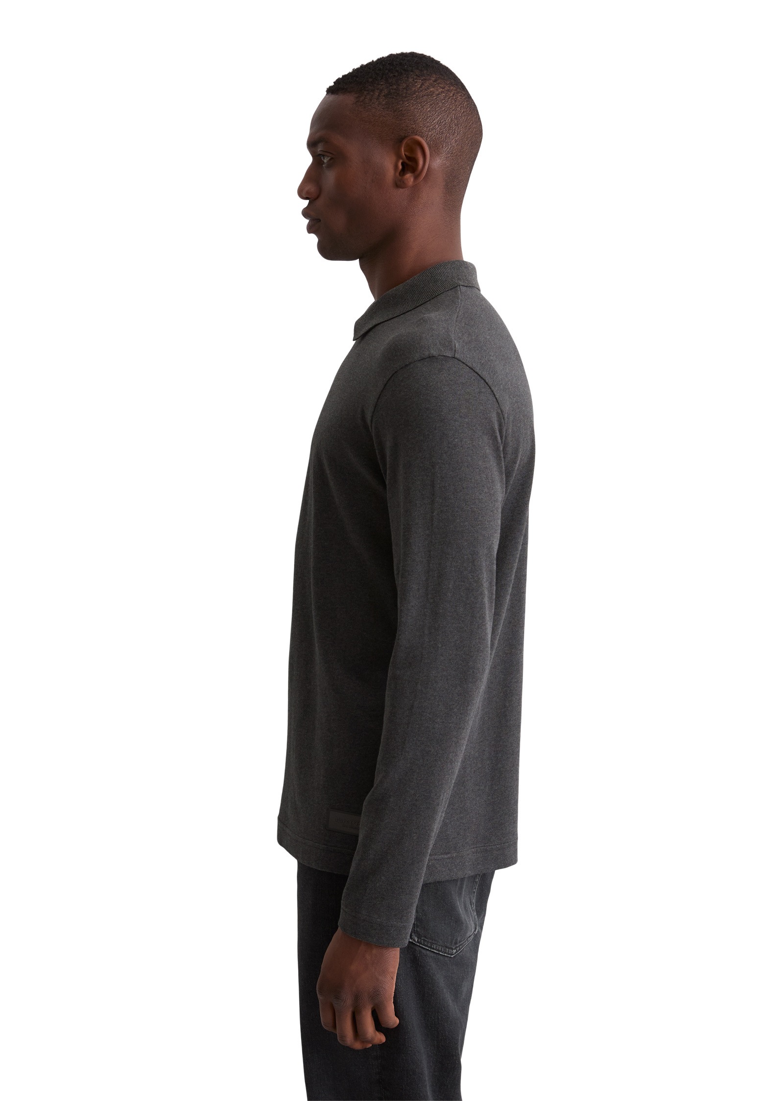 Marc OPolo Langarmshirt "mit Flachstrickkragen" günstig online kaufen