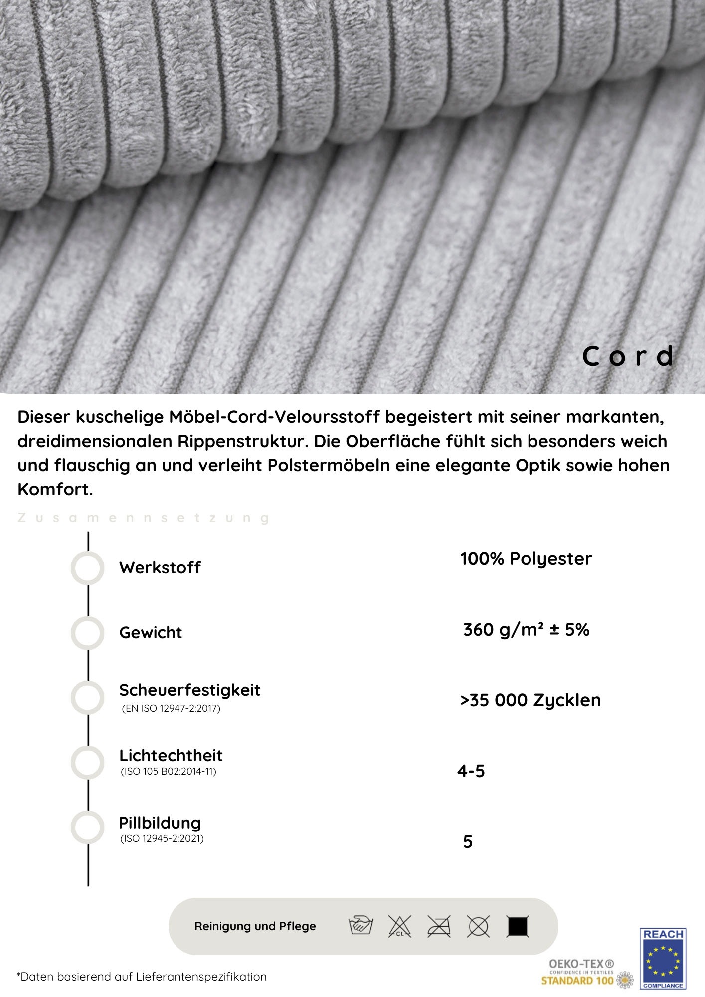 OTTO home Ecksofa »Cosy Lounge U-Form, Breite 351 cm« Mega-Sofa mit Cordstoff bezogen, mit Federkern & 5 Zierkissen