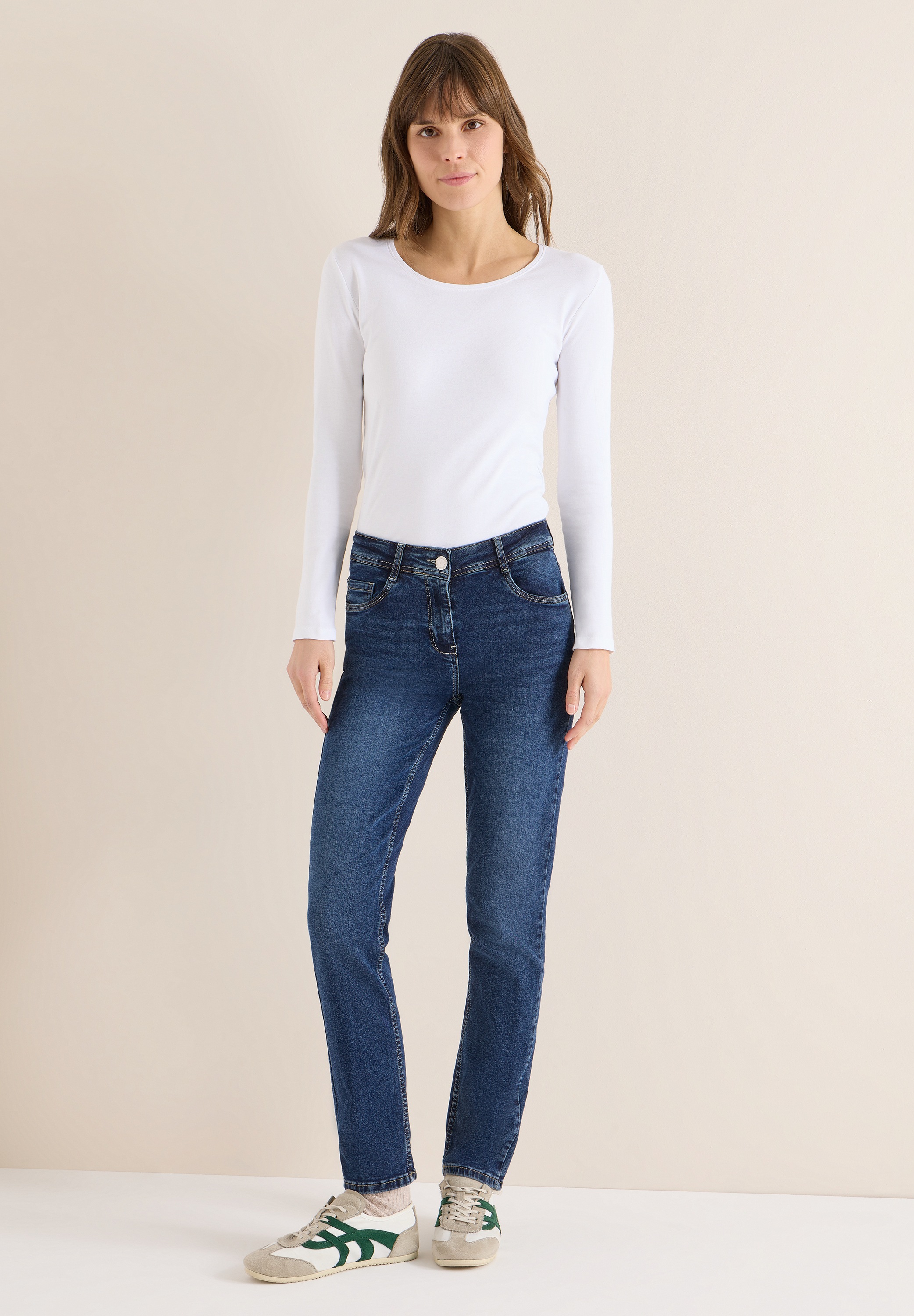Cecil Slim-fit-Jeans aus Baumwolle mit Stretchanteil