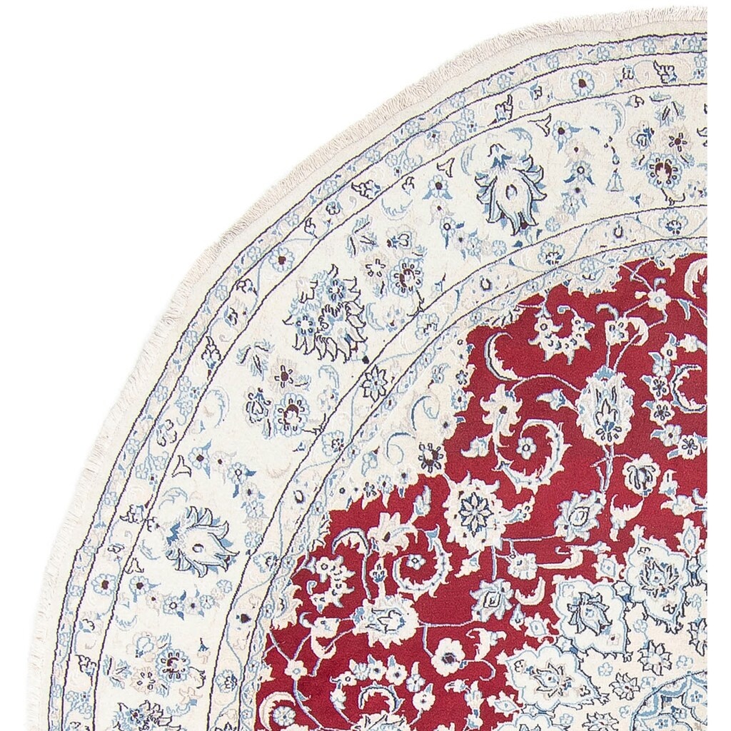 morgenland Wollteppich »Nain Medaillon Rosso scuro 247 x 247 cm«, rund