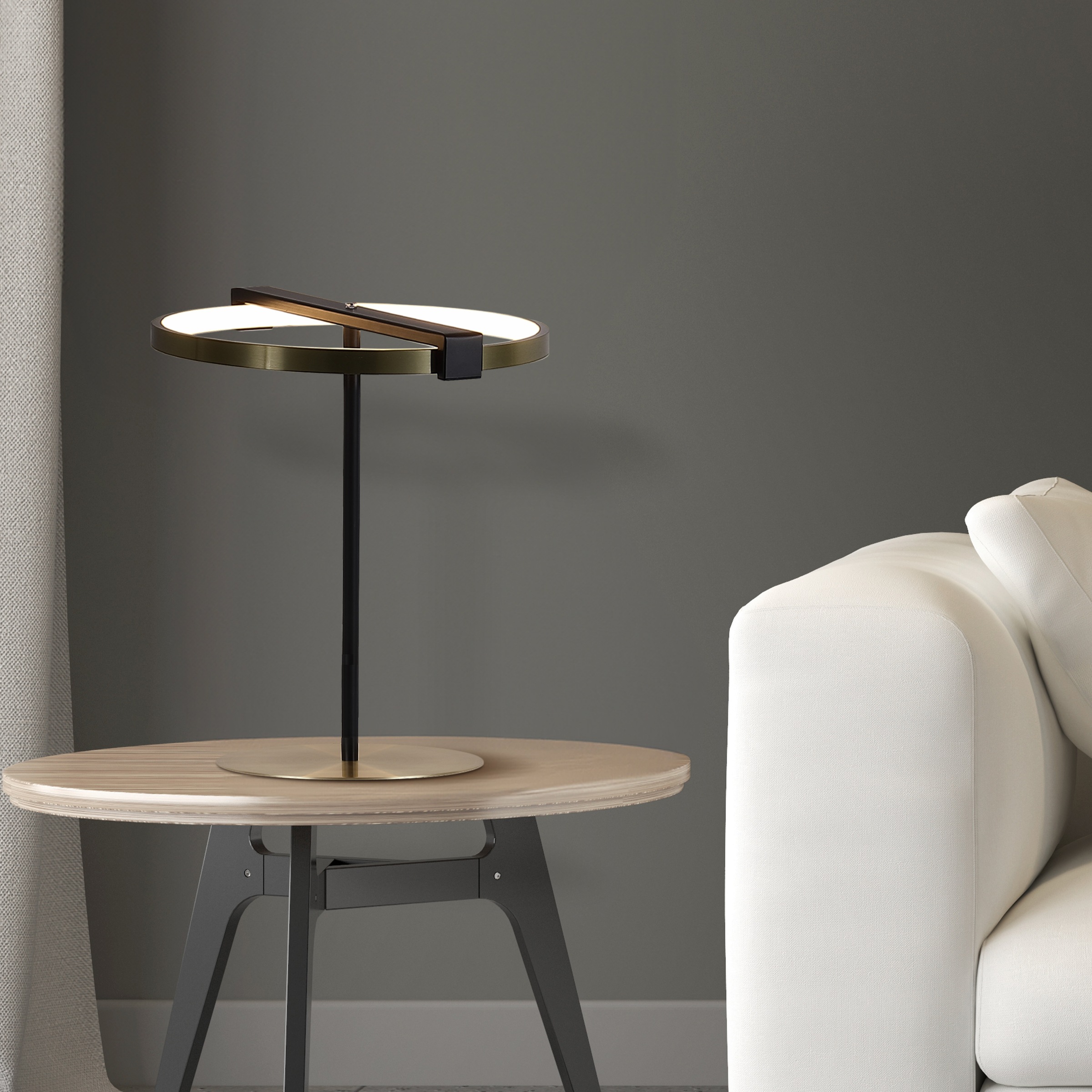 Searchlight LED Teichleuchte »LED-Tischlampe, Gold und Schwarzmetall« LED-Modul 1 Stk.