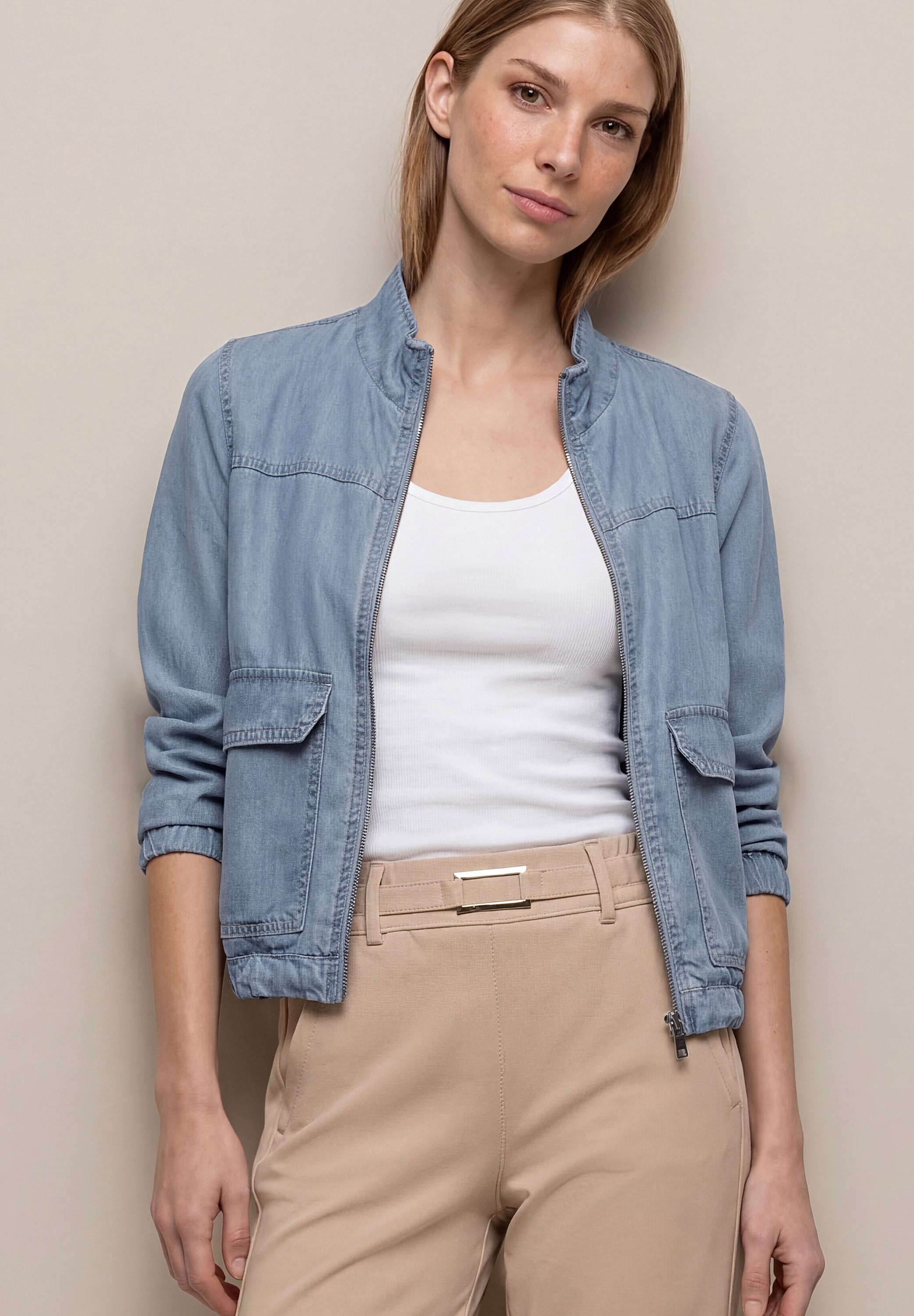 STREET ONE Blouson mit Stehkragen aus Lyocell günstig online kaufen