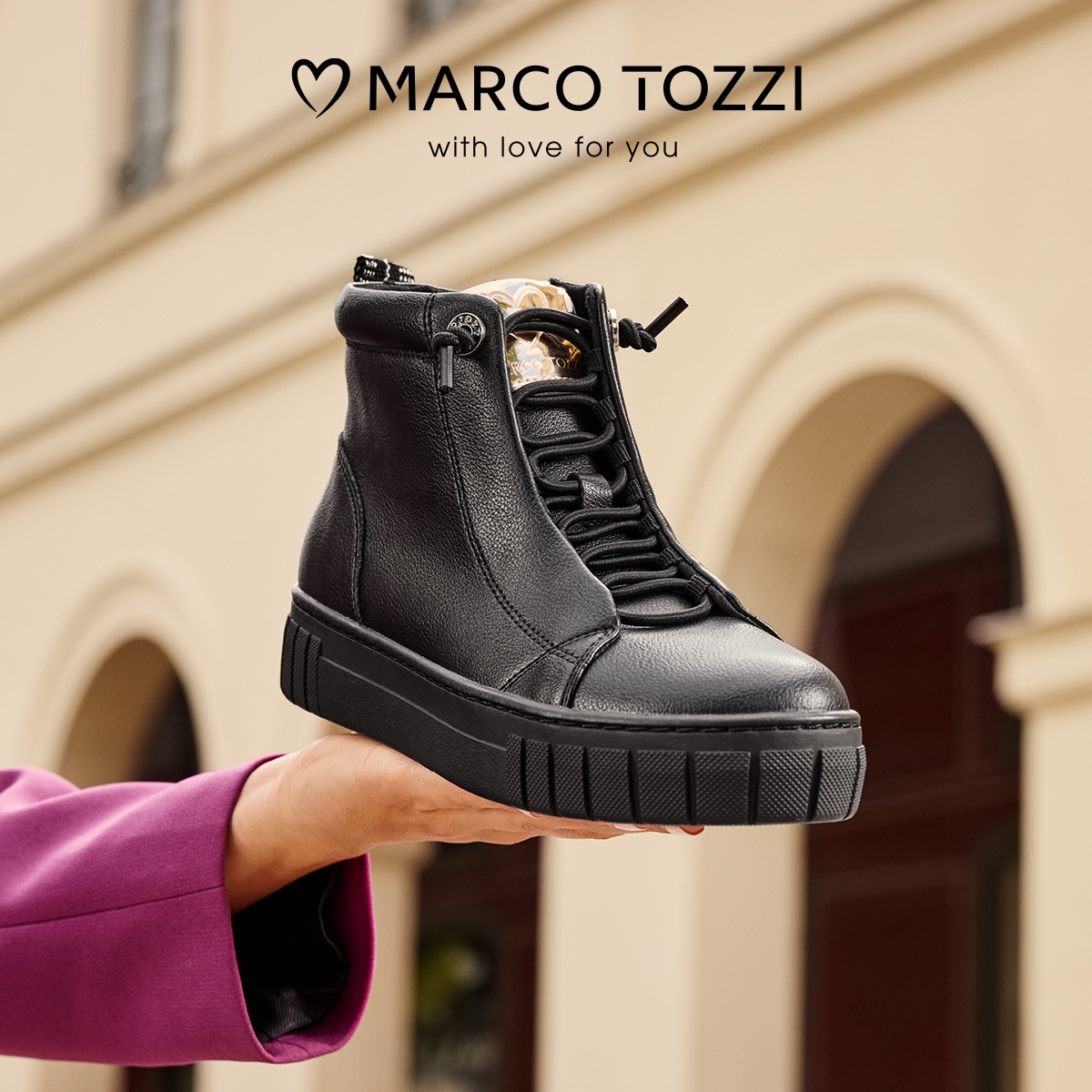 MARCO TOZZI Sneaker, Plateau, Boots, High Top-Sneaker mit elastischem Schnü günstig online kaufen
