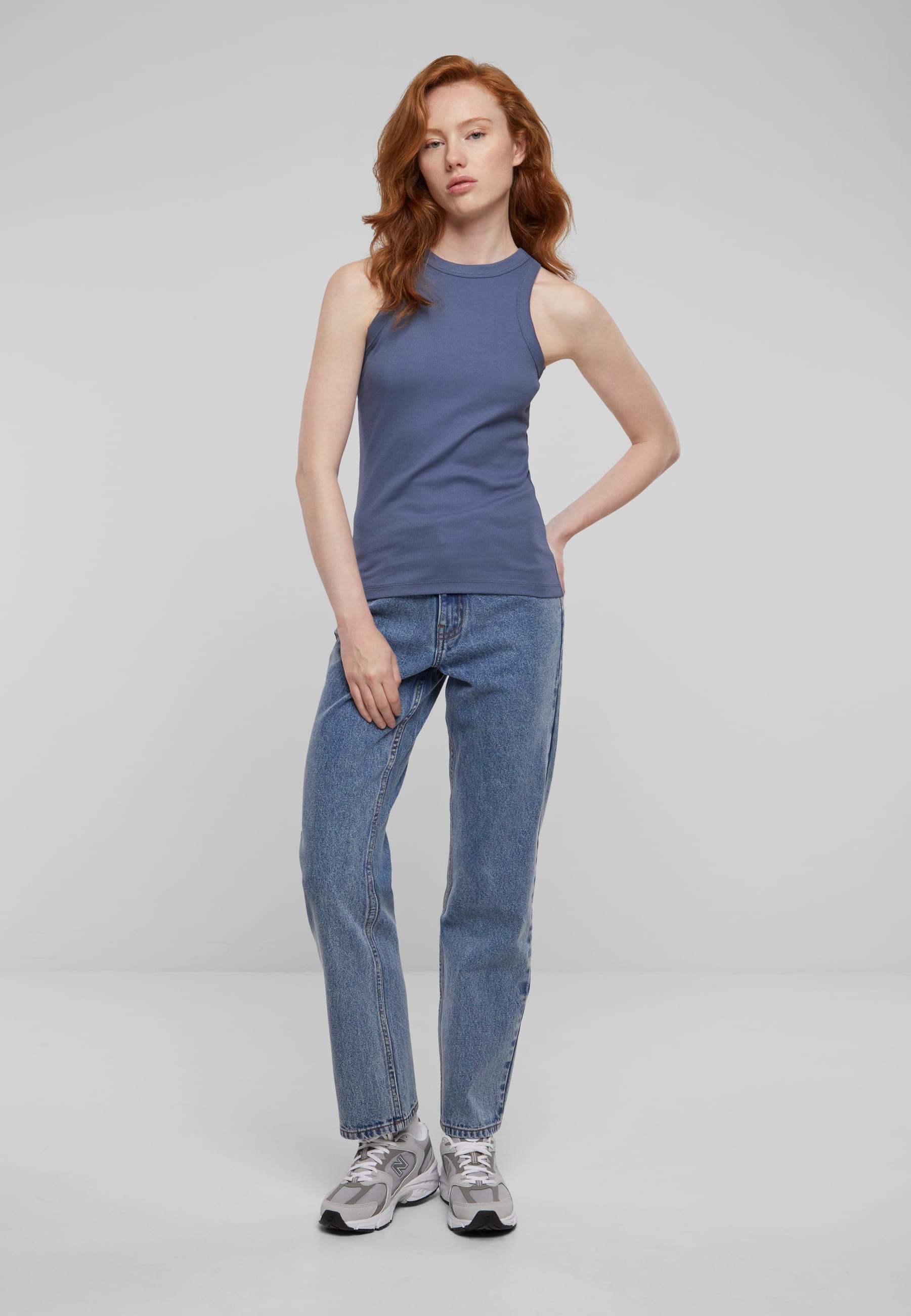 URBAN CLASSICS Muskelshirt »Urban Classics Damen Ladies Racer Back Rib Top«, (1 tlg.)