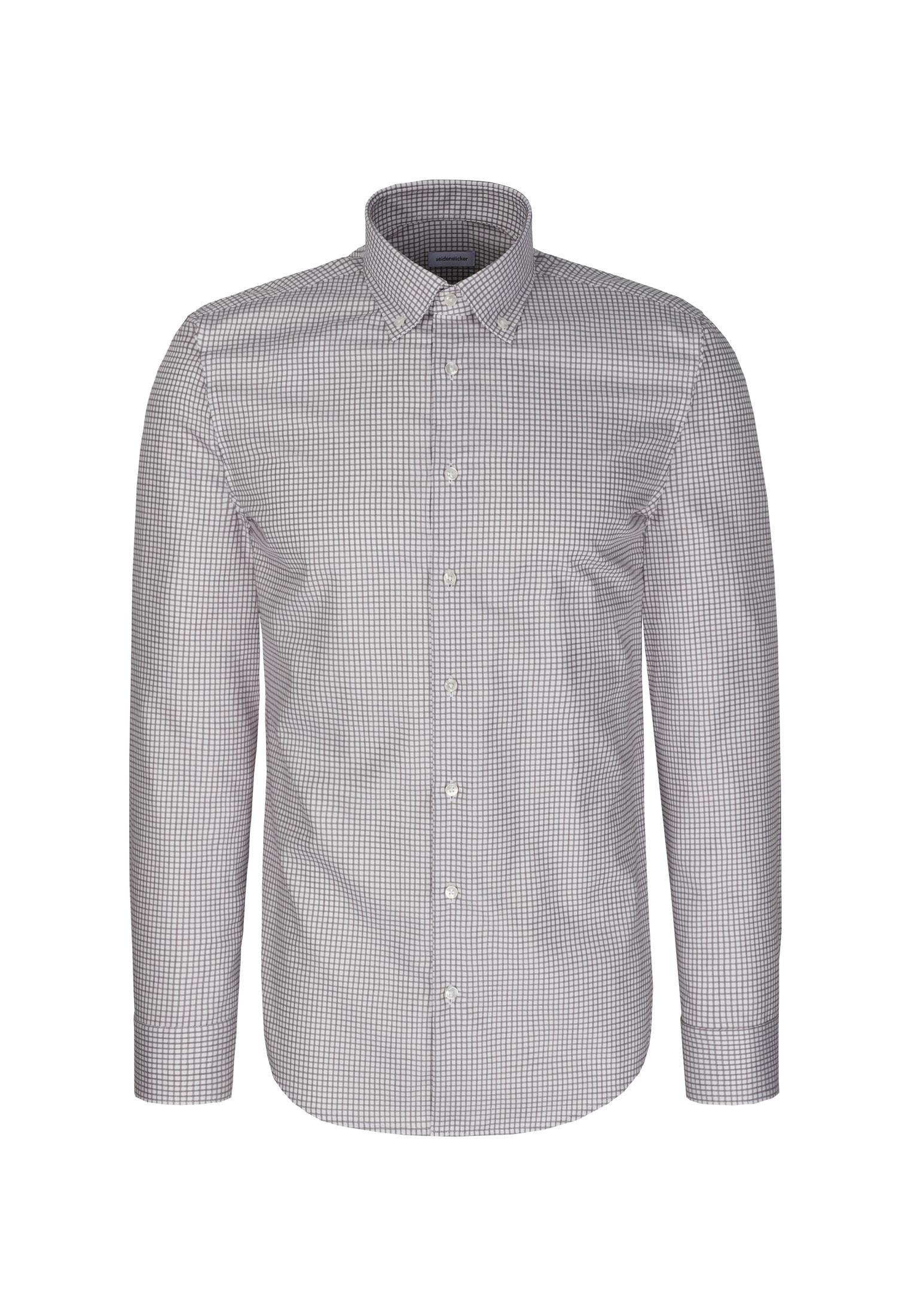 seidensticker Businesshemd »Schwarze Rose« Slim 1/1 Button-Down-Kragen Karo