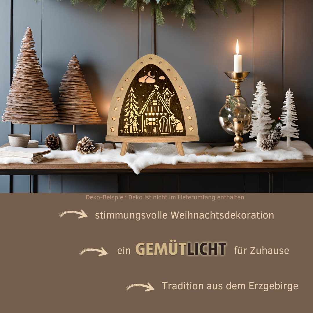 Weigla LED Dekolicht "Hänsel & Gretel, BxHxT: 30x32x6 cm" E14 Weihnachtsdek günstig online kaufen