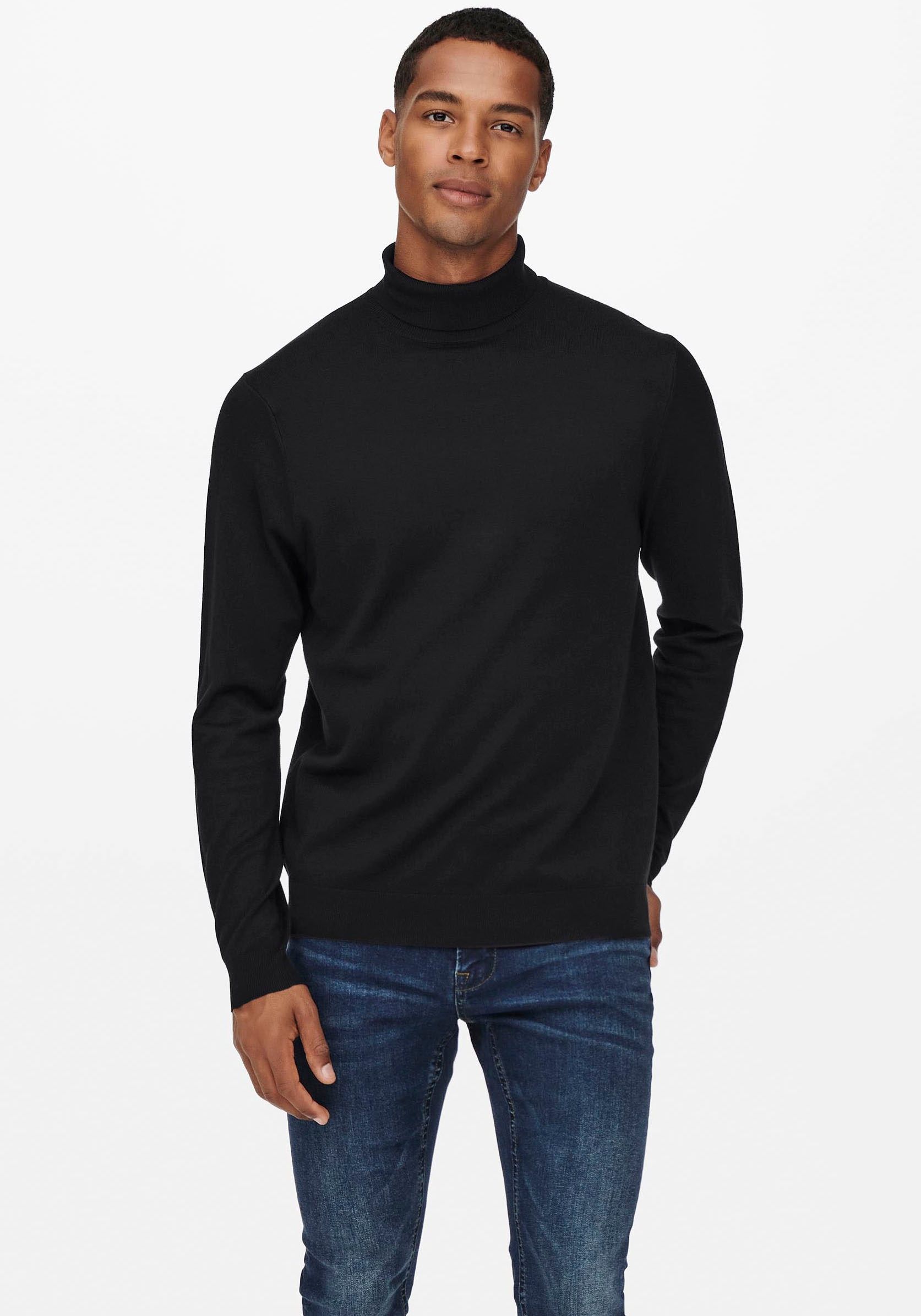 ONLY & SONS 1100000002199 "ONSWYLER LIFE REG ROLL NECK KNIT NOOS"