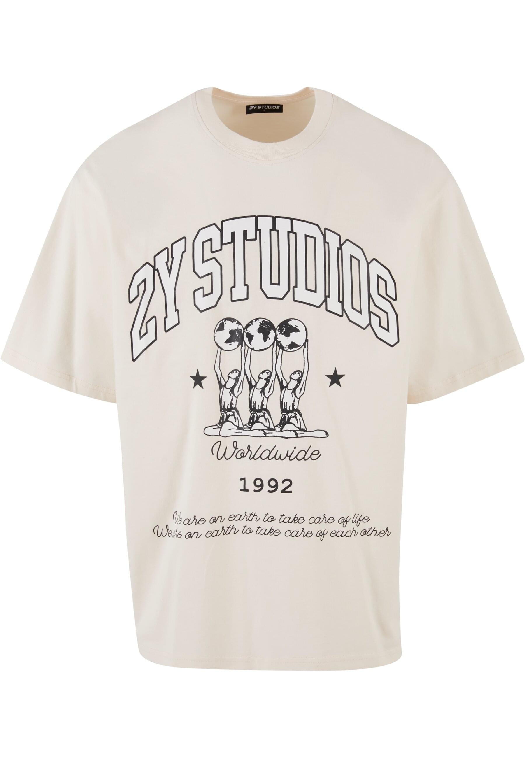 2Y Studios T-Shirt "2Y Studios Herren 2Y Globus Oversize Tee" 1 Stk. tlg. günstig online kaufen