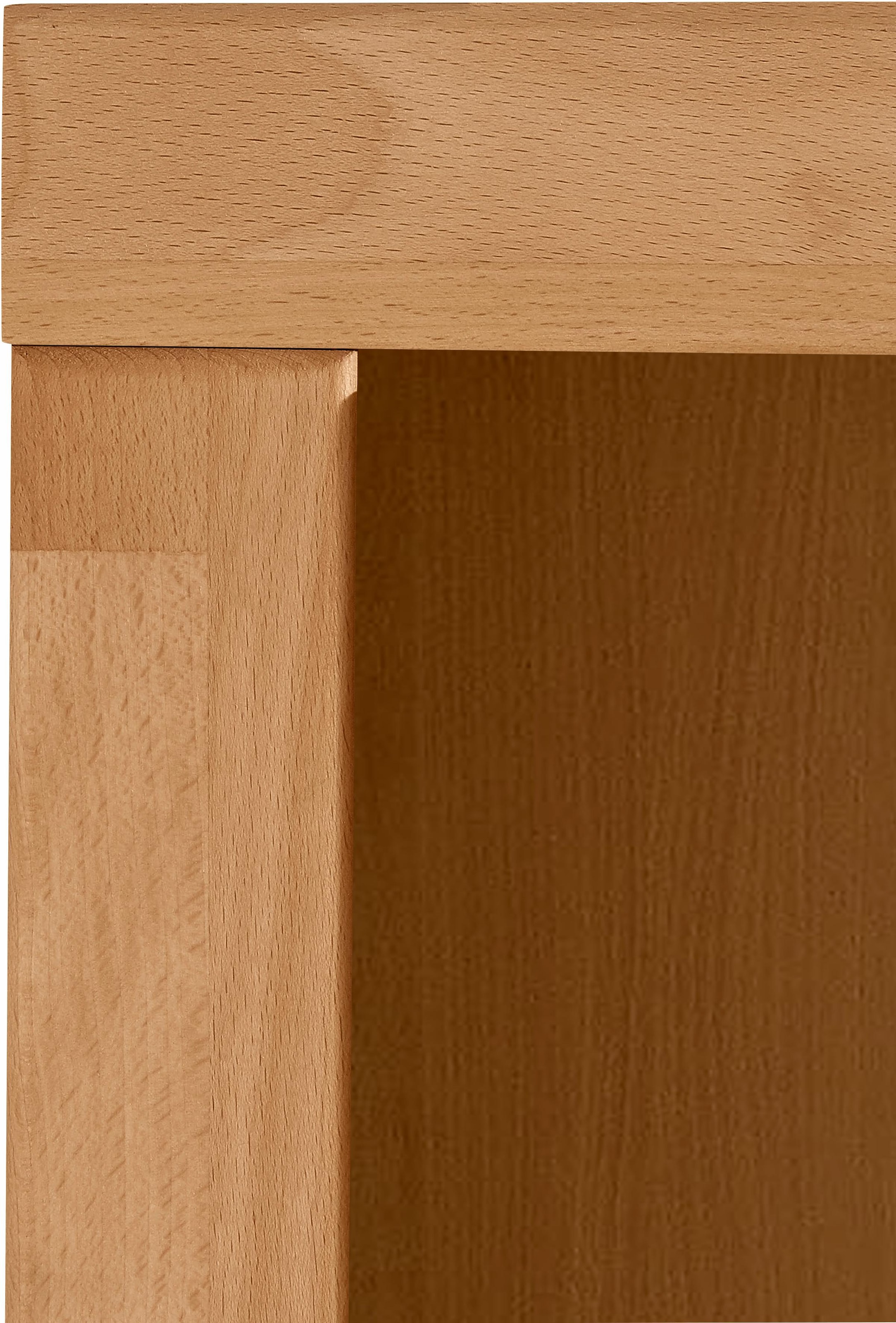 Home affaire Highboard »Ribe,130cm breit145cm hoch,Fronten Massivholz,12 Fächer«, Korpus aus Holzwerkstoff, Metall Griffe,Böden versetzbar