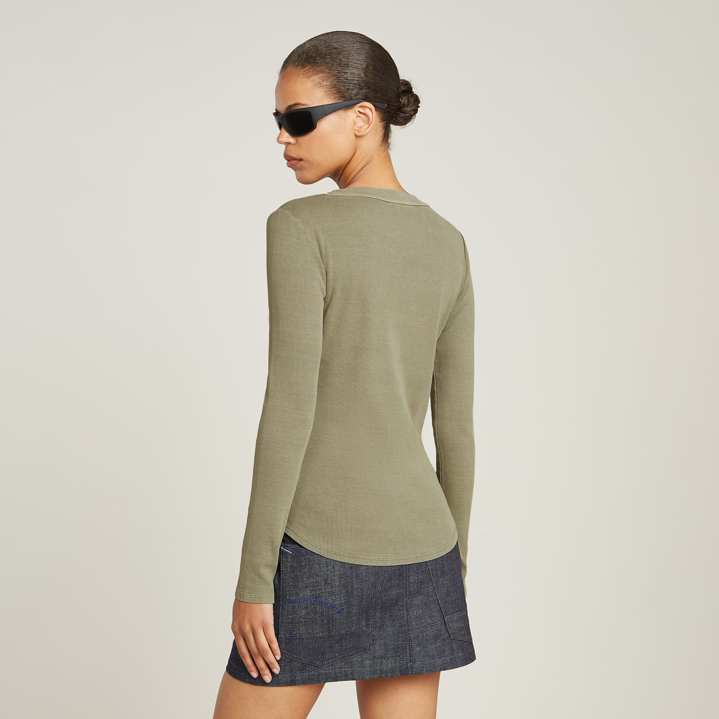 G-STAR Langarmshirt »Tops Overdyed slim«, im Overdyed-Look