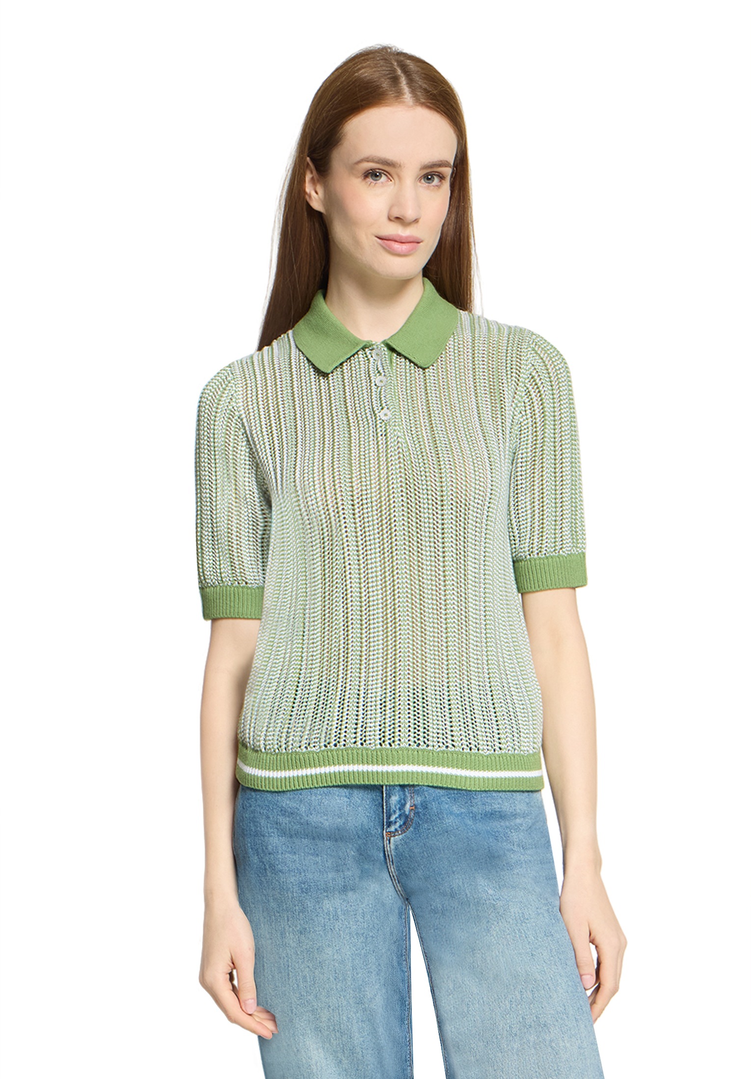 Cartoon Kurzarmshirt "Damen mit Kragen" 1 tlg. günstig online kaufen