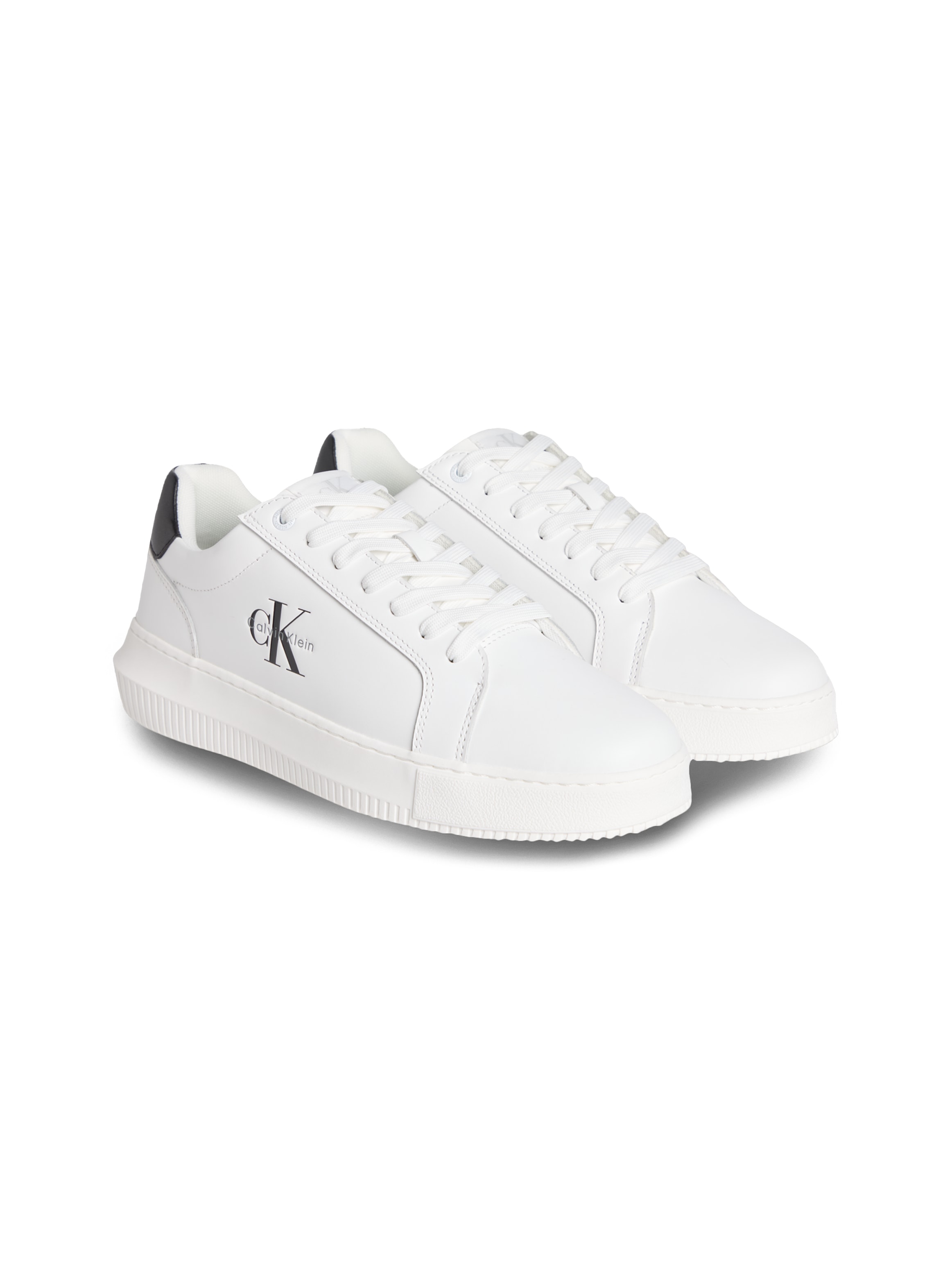Calvin Klein Jeans Sneaker »CHUNKY CUPSOLE MONO LTH«, Schnürschuh, Halbschuh, Freizeitsneaker mit seitlichem Logo