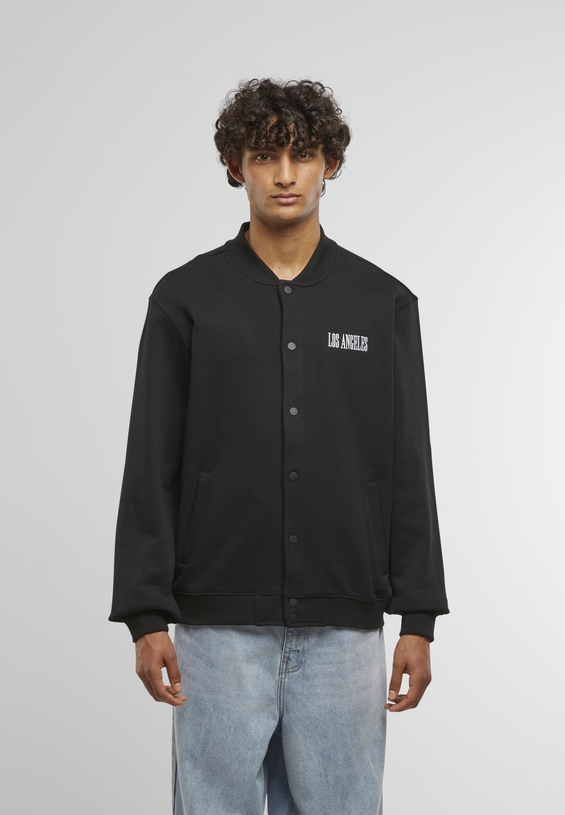 MisterTee Collegejacke »MisterTee Los Angeles EMB Heavy Tonal College Jacket« 1 Stk. tlg. ohne Kapuze