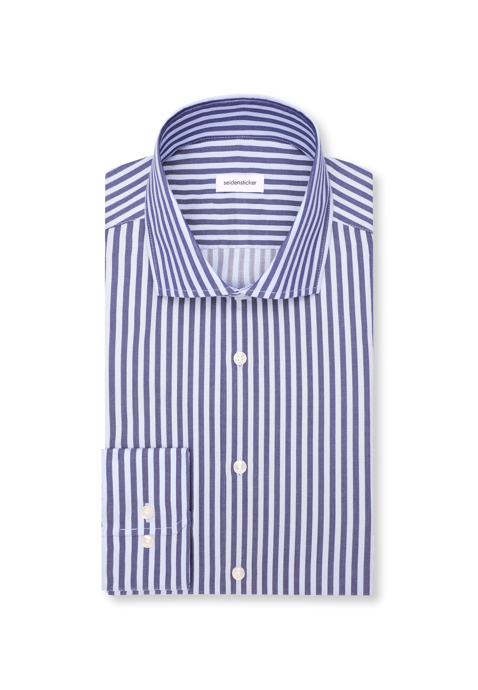 seidensticker Businesshemd »Schwarze Rose« Slim 1/1 Kentkragen Gestreift