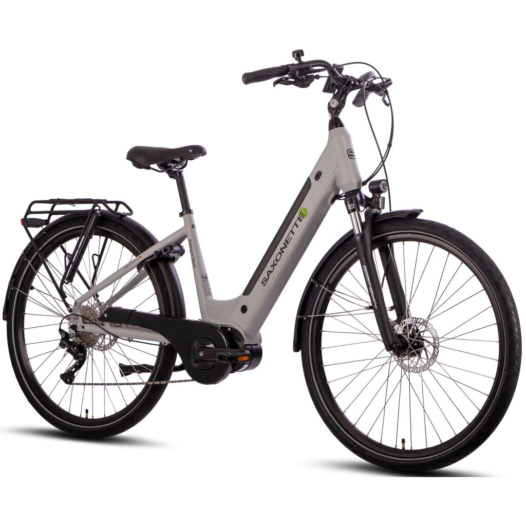 SAXONETTE E-Bike »Premium Sport (Wave)«, 10 Gang, Mittelmotor 250 W