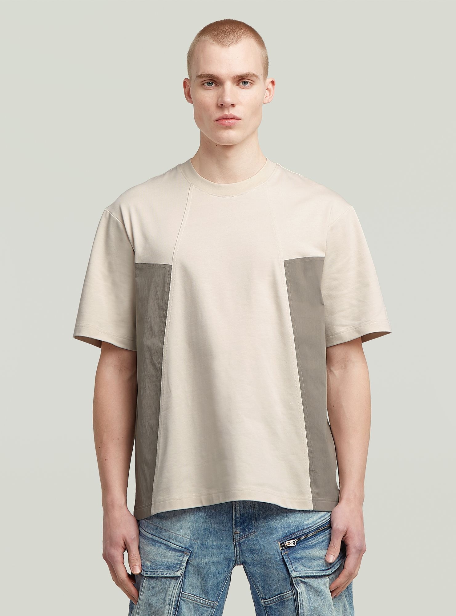 G-STAR T-Shirt "A Line Woven Mix Boxy T-Shirt" günstig online kaufen