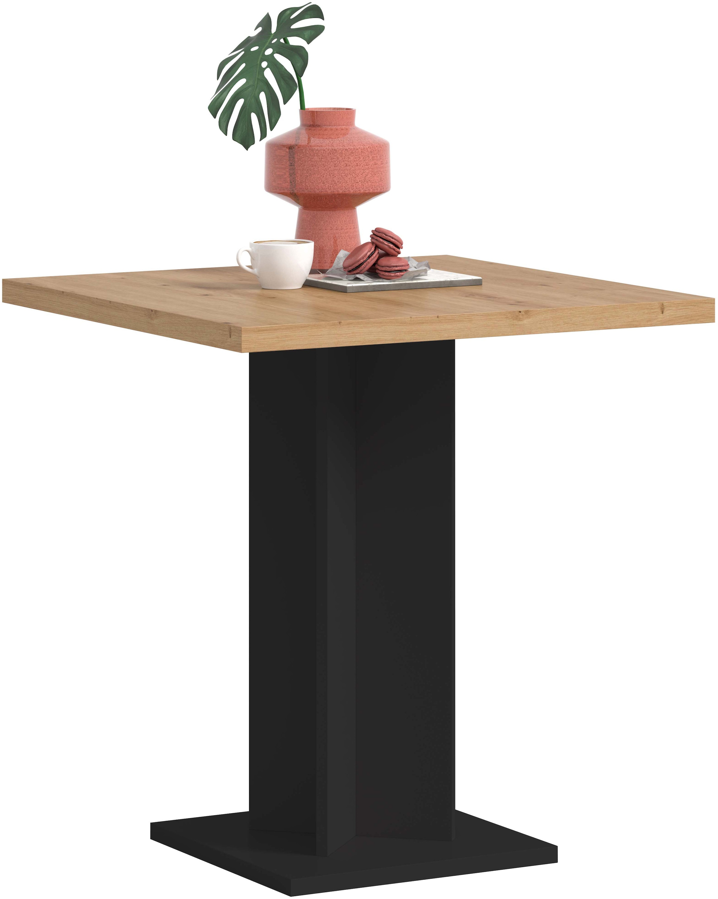 Home affaire Esstisch »GERO, 70x76x70 cm, mit Säulengestell, quadartische Tischplatte« in verschiedenen Ausführungen erhältlich, 1 Stk. tlg. Tisch, Esstisch, Esszimmer, Esszimmertisch, Küchetisch, Bartisch