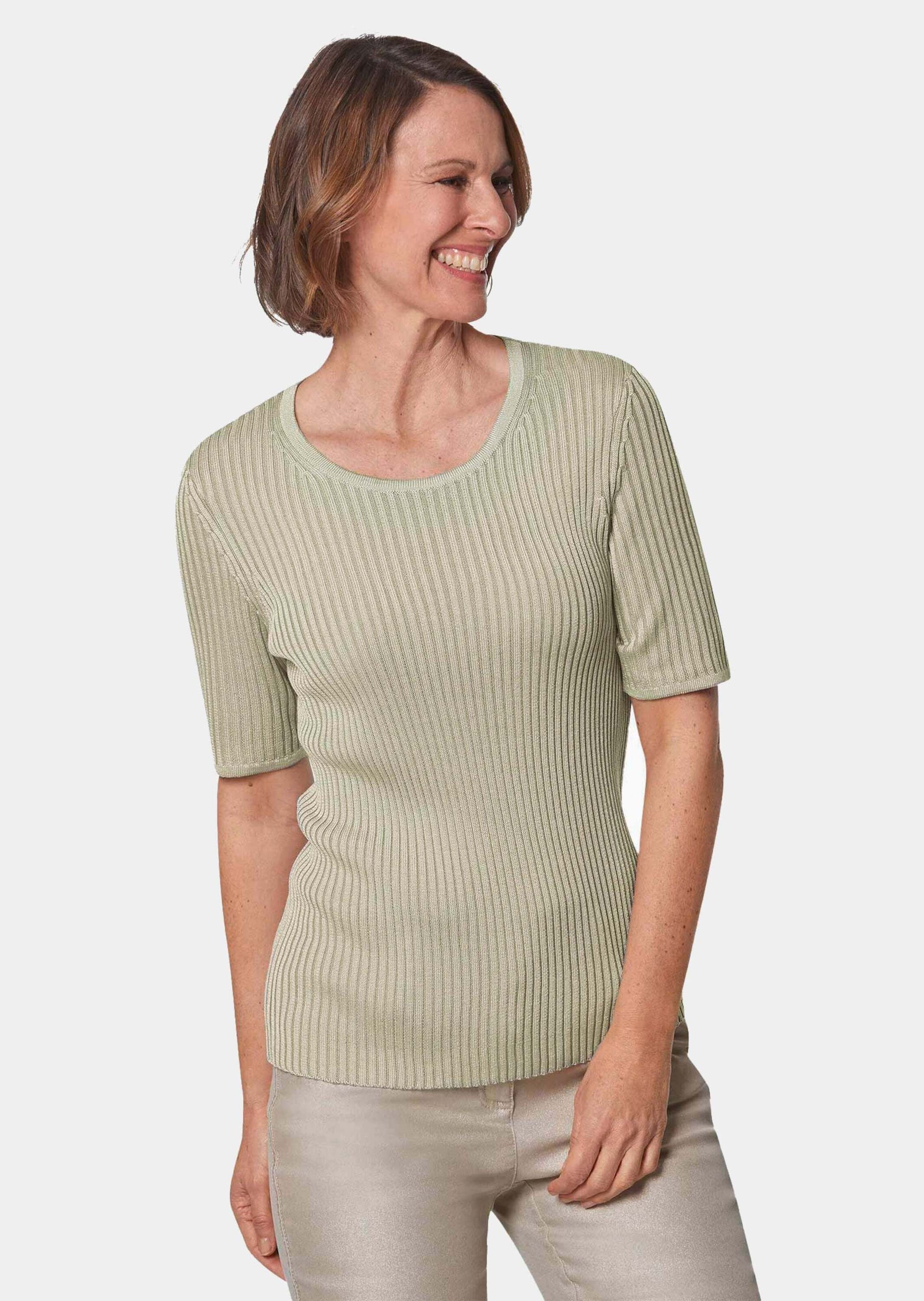 GOLDNER Rundhalspullover »Pullover Pflegeleichter Pullover in hochwertiger Rippenstruktur«
