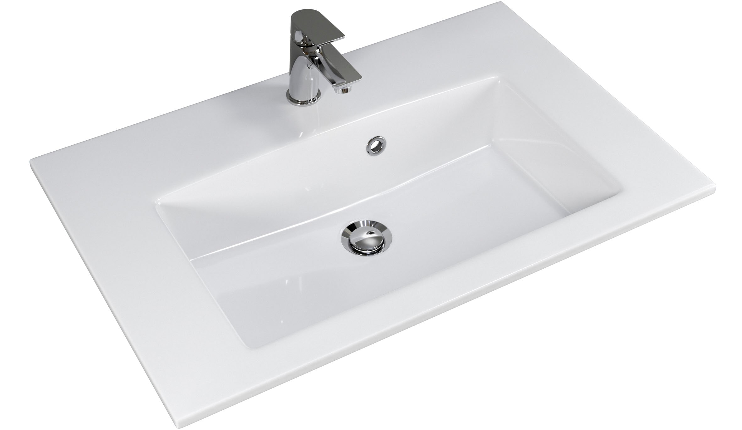 Saphir Badmöbel-Set »Badmöbel-Set Trentino 4-tlg Mineralmarmorwaschtisch,LED-Spiegelschrank«, (5 St.), Badezimmer-Set mit Midischrank und Unterschrank inkl. Türdämpfer