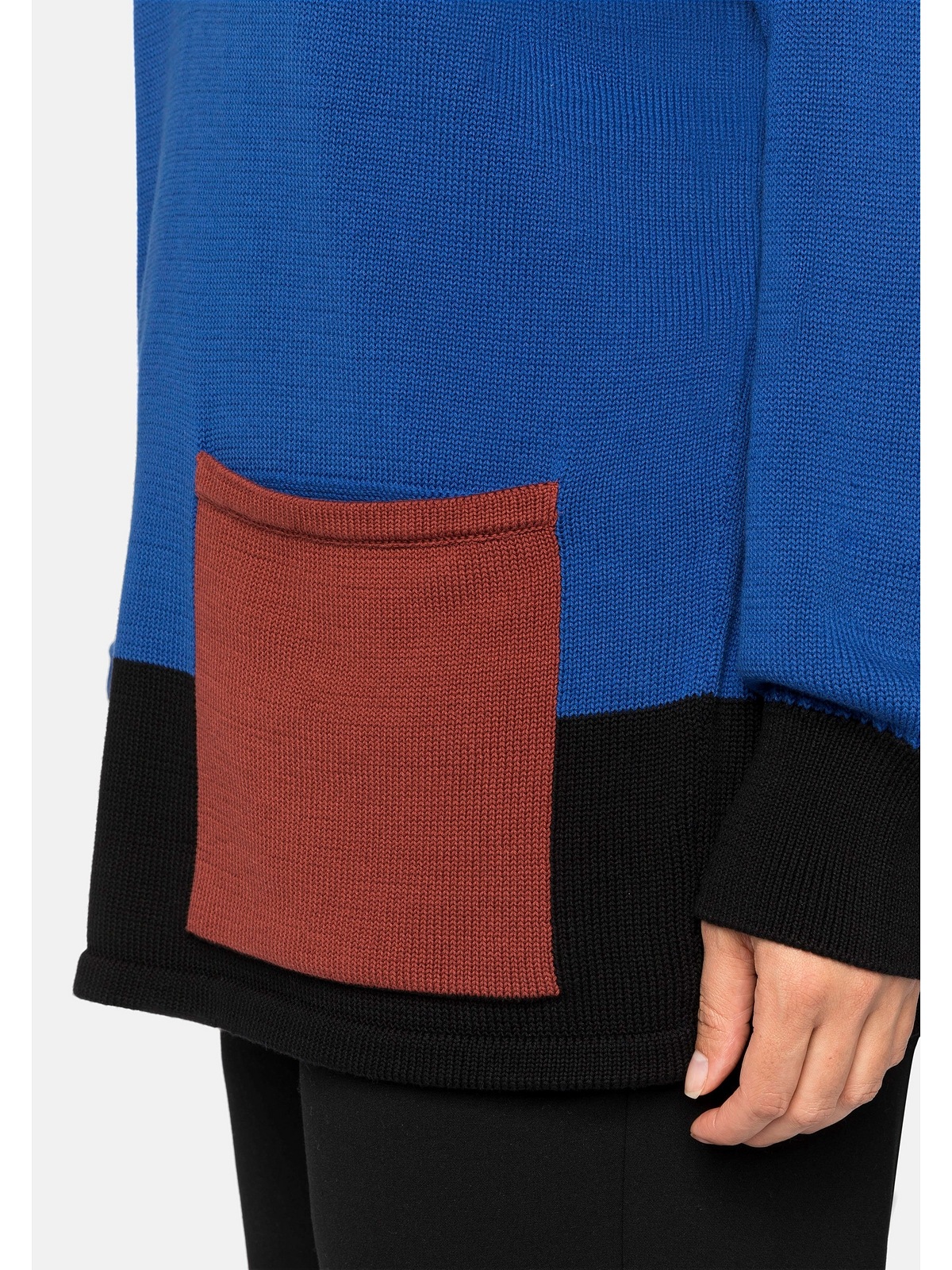 Sheego V-Ausschnitt-Pullover »Pullover«, im Colourblocking-Stil