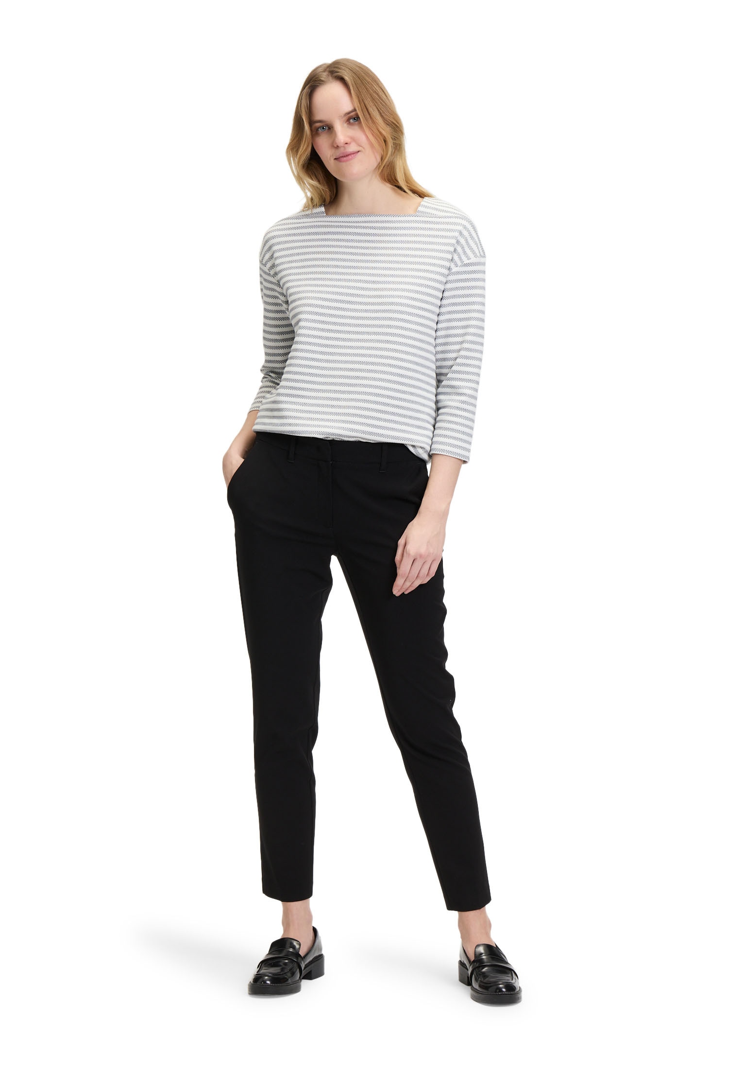 Betty&Co 3/4-Arm-Shirt »Betty & Co Damen Ringelshirt mit U-Boot-Ausschnitt«, (1 tlg.), Material