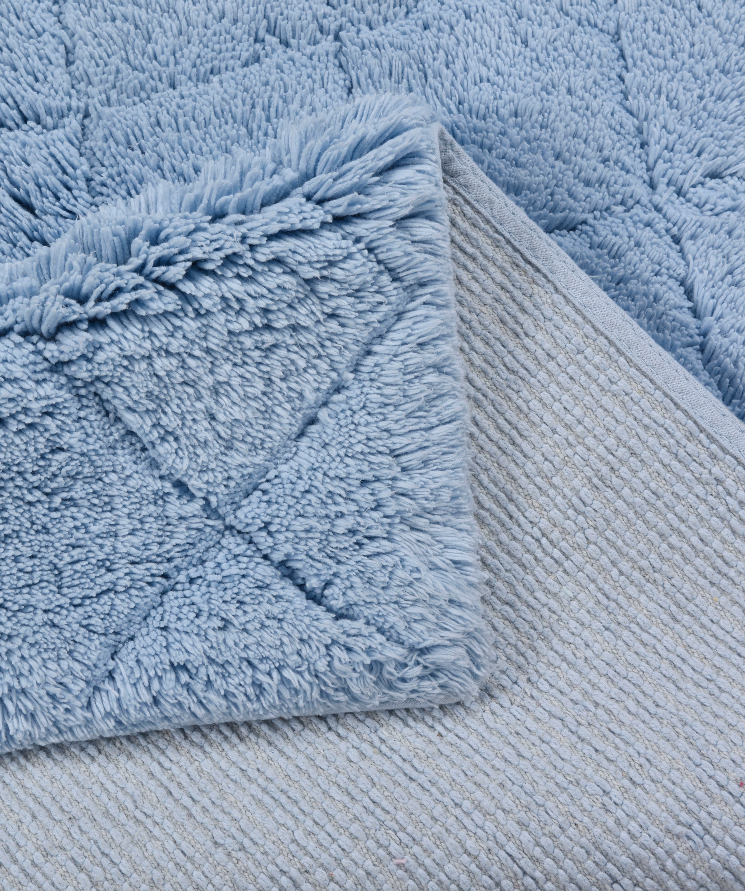 TOM TAILOR HOME Badematte »Cotton Diamond«, Höhe 20 mm, rutschhemmend beschichtet, fußbodenheizungsgeeignet-strapazierfähig, Uni Farben, Pastell Farben, Rauten, reine Baumwolle, weich & kuschelig