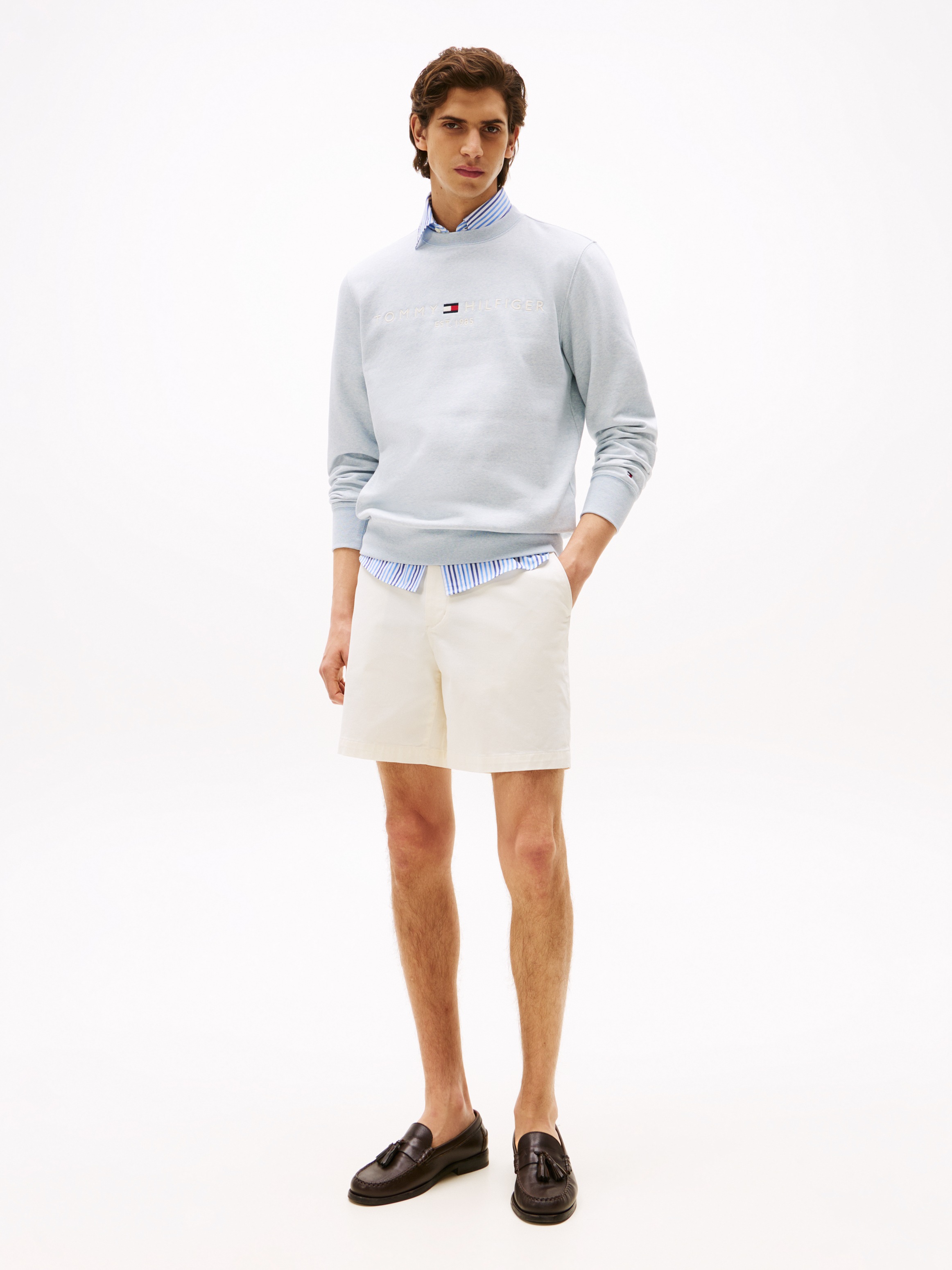 Tommy Hilfiger "TOMMY LOGO SWEATSHIRT mit Rundhals und Stickerei", unifarbe günstig online kaufen