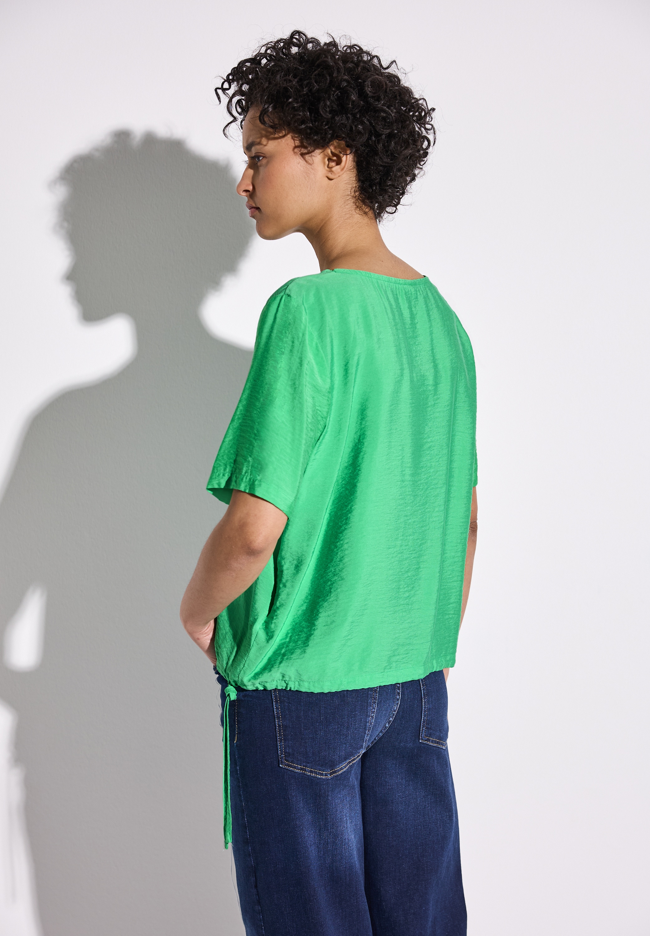 STREET ONE Klassische Bluse, mit Tunnelzug am Saum