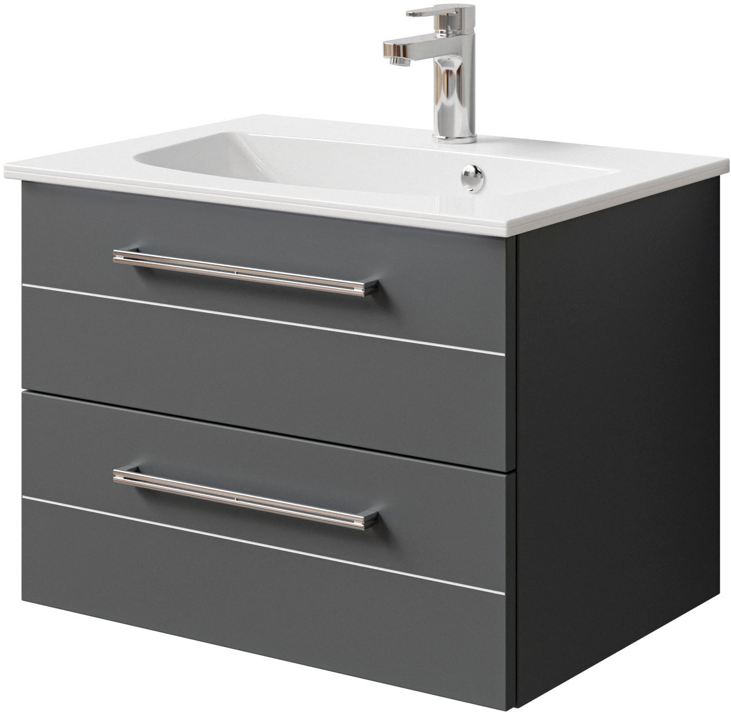 Saphir Waschtisch "Serie 6025 Mineralmarmor-Waschtisch mit Unterschrank, 67 günstig online kaufen