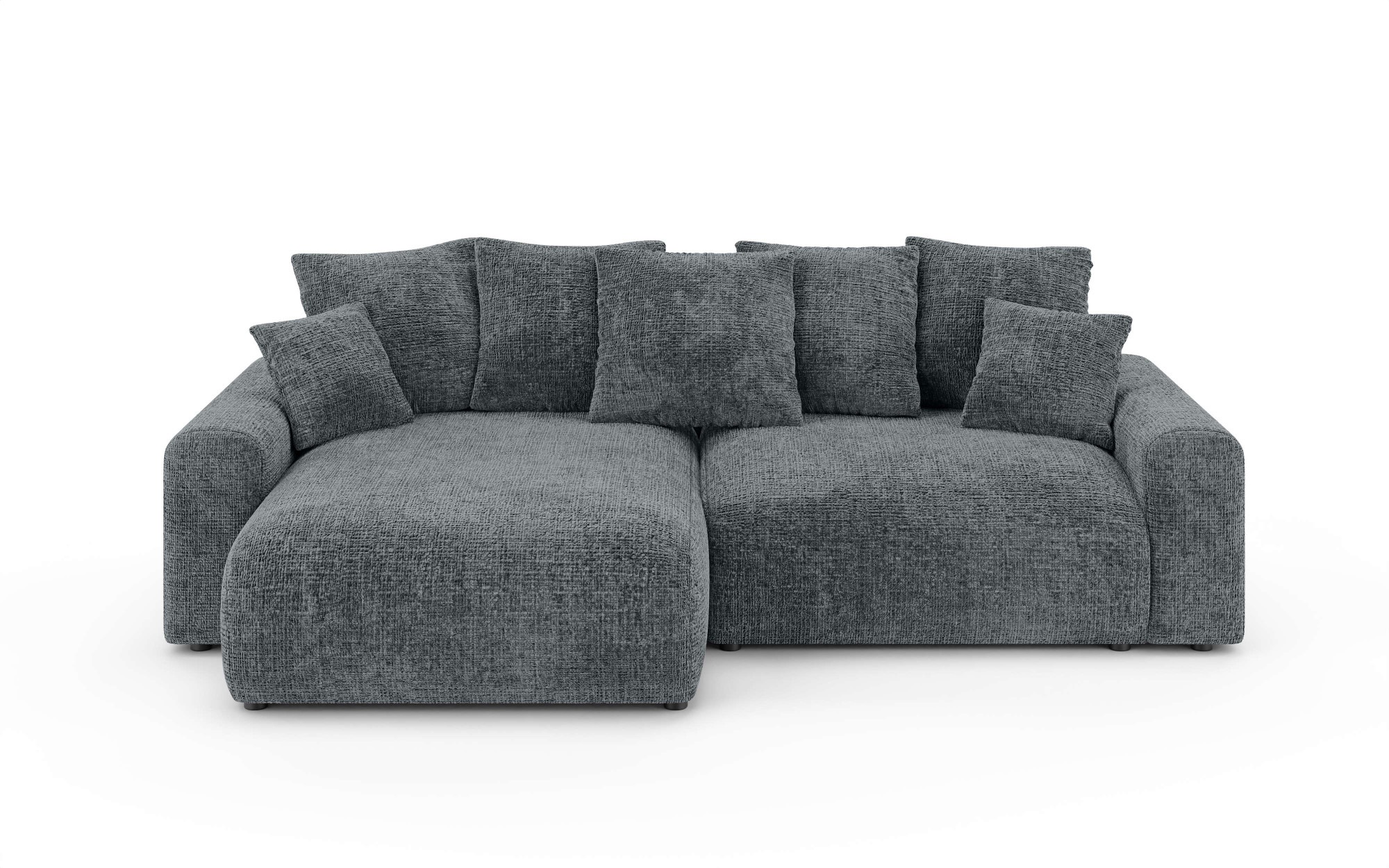 Home affaire Ecksofa »LAKESIDE klein mit Bettfunktion und Bettkasten, B/T/H 235/142/84 cm«, L-Form, Recamiere beidseitig montierbar, mit Wellenunterfederung