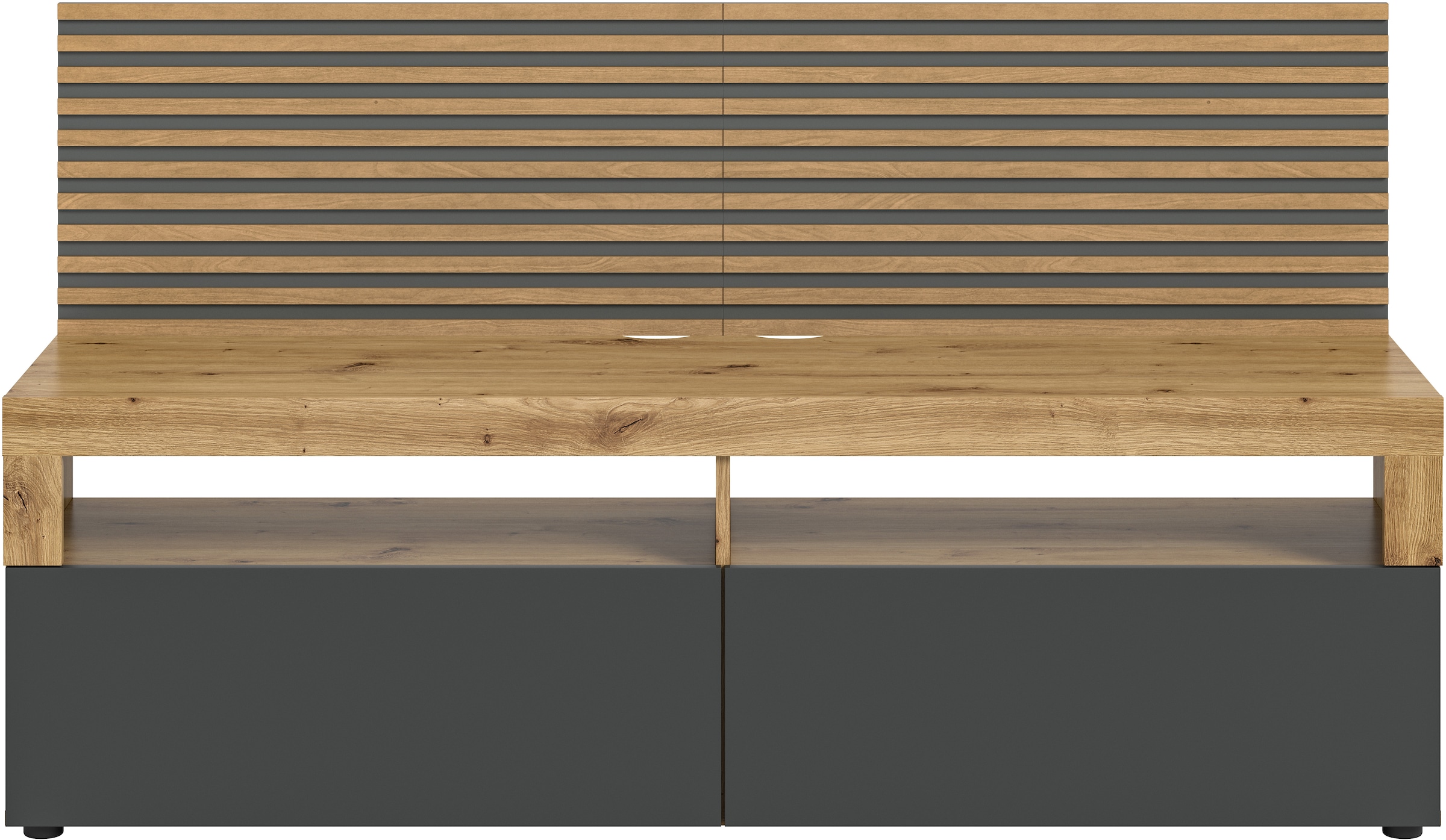 INOSIGN Lowboard »Telli, Breite 160 cm, mit 2 Paneelen, 2 Klappen & 2 offenen Fächern«, TV-Board, TV-Möbel, Media-Möbel, Fernsehschrank