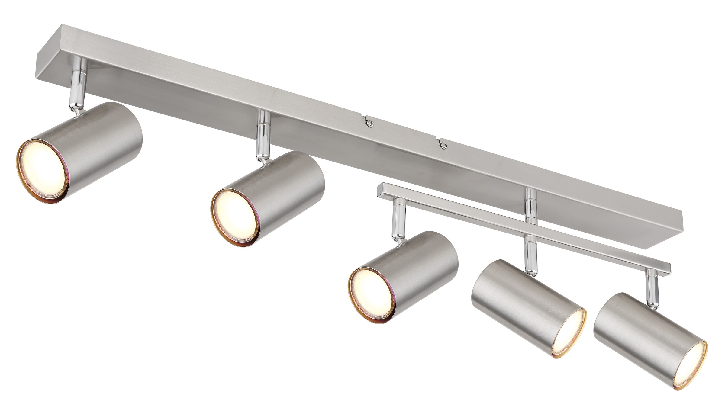 GLOBO LIGHTING Deckenspot »ROBBY« GU10 1 Stk. Strahler Nickel/Chrom, schwenkbar, GU10