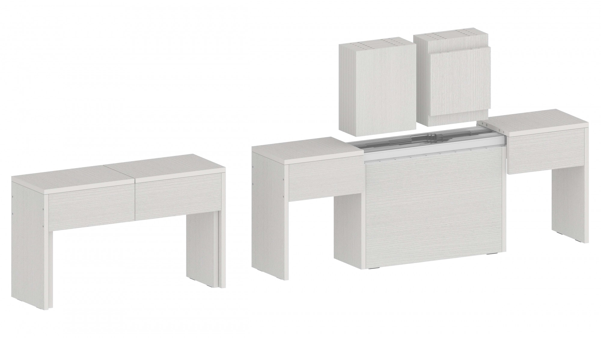 Home affaire Sitzgruppe "Praktika" Spar-Set, Set beinhaltet 2 Bänke, 2 Stk. günstig online kaufen