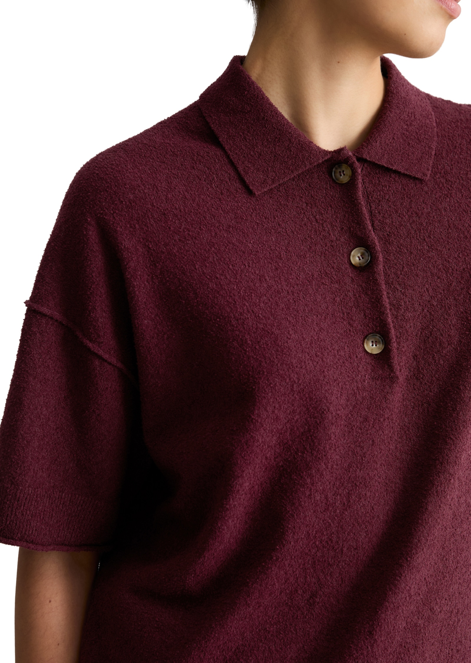 Marc O'Polo DENIM Poloshirt »aus Crinkled Organic Cotton-Mix«