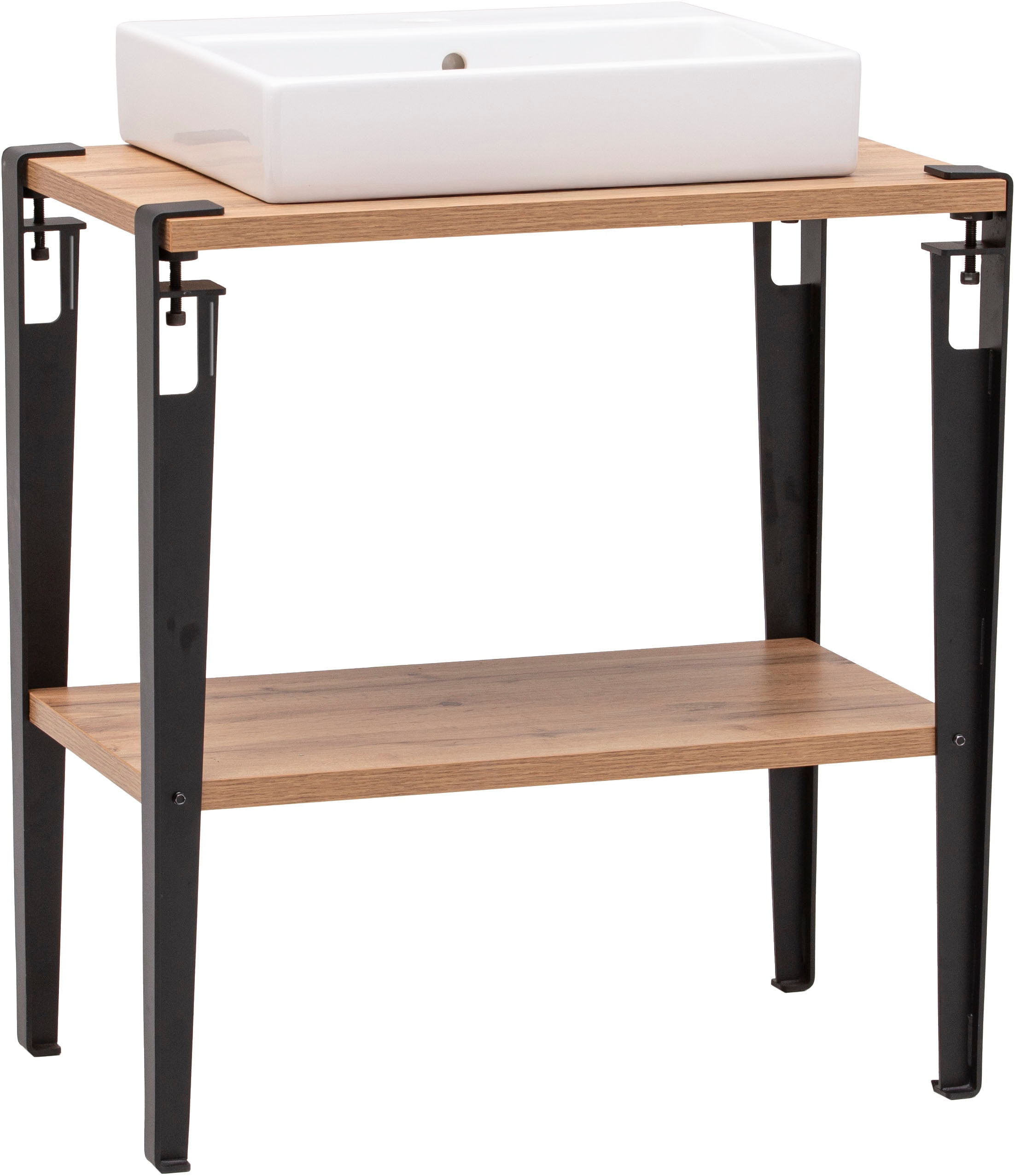 welltime Waschtisch "Tonder, Waschtisch, Made in Germany, B: 70 cm" 2 Stk. tlg. Solide Verarbeitung - Dieses Produkt ist in Deutschland gefertigt