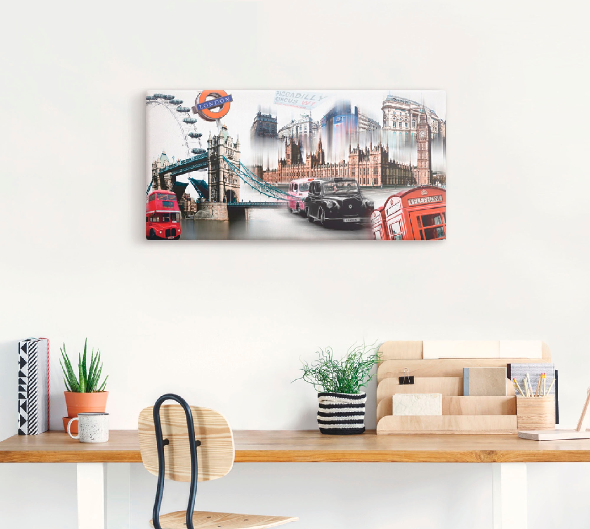 Artland Wandbild "London Skyline Collage IV" Großbritannien 1 Stk. tlg. als günstig online kaufen